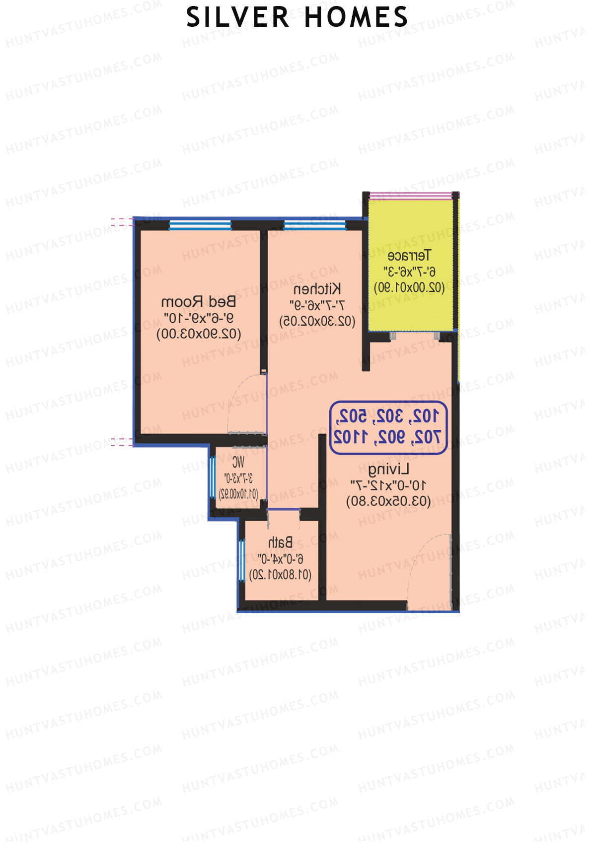 Silver Homes Tower A Unit 5 Floor Plan
