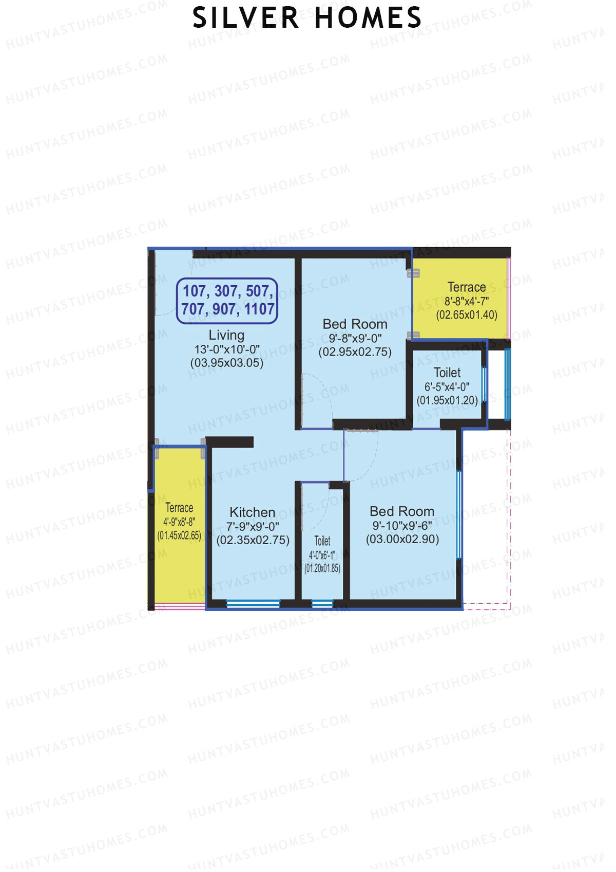 Silver Homes Tower A Unit 7 Floor Plan