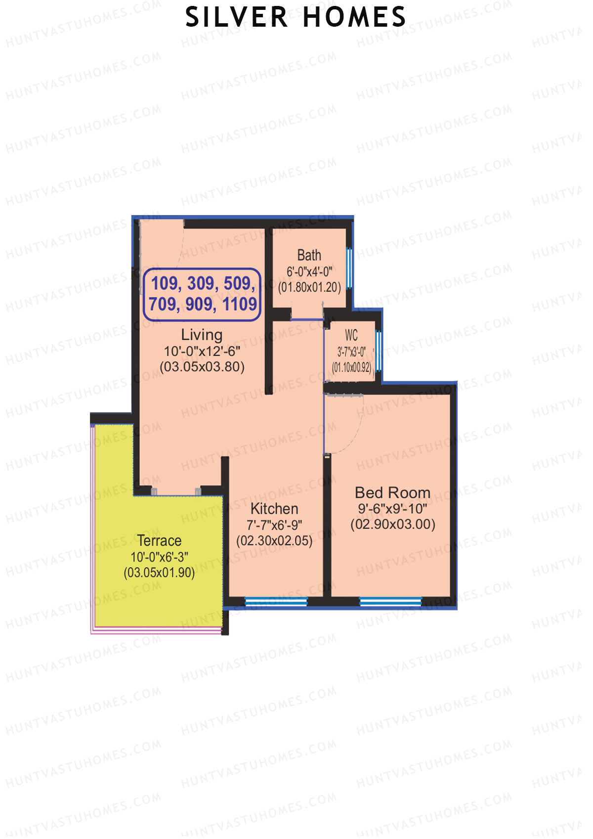 Silver Homes Tower A Unit 9 Floor Plan