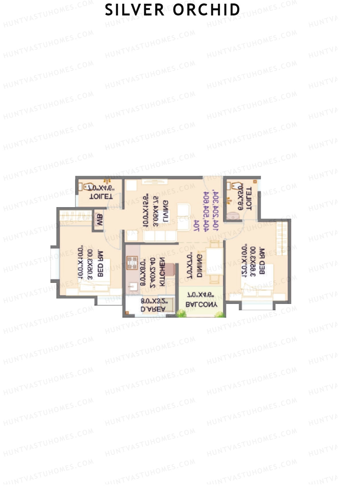 Silver Orchid Block A Unit 5 Floor Plan