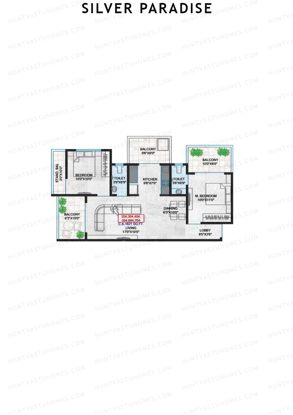 Silver Paradise Tower A Unit 4 Floor Plan