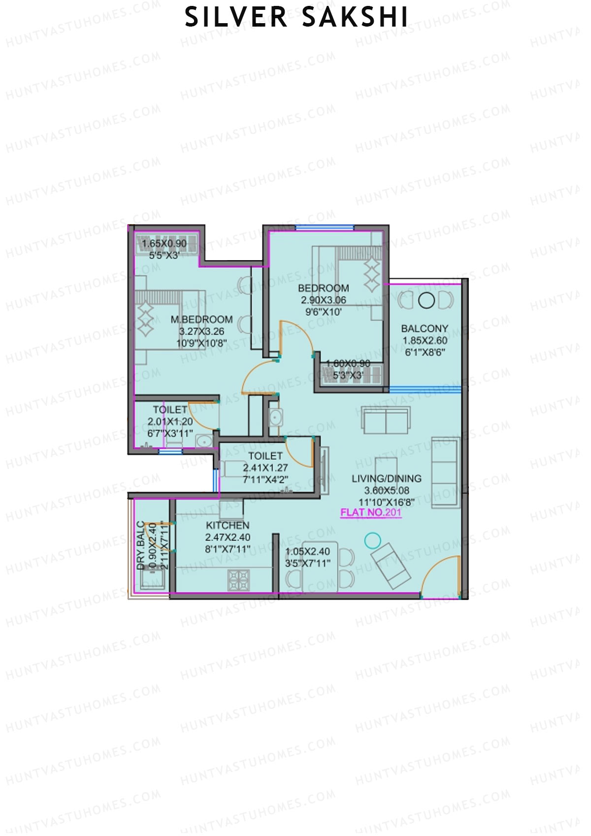 Silver Sakshi Block A Unit 1 Floor Plan