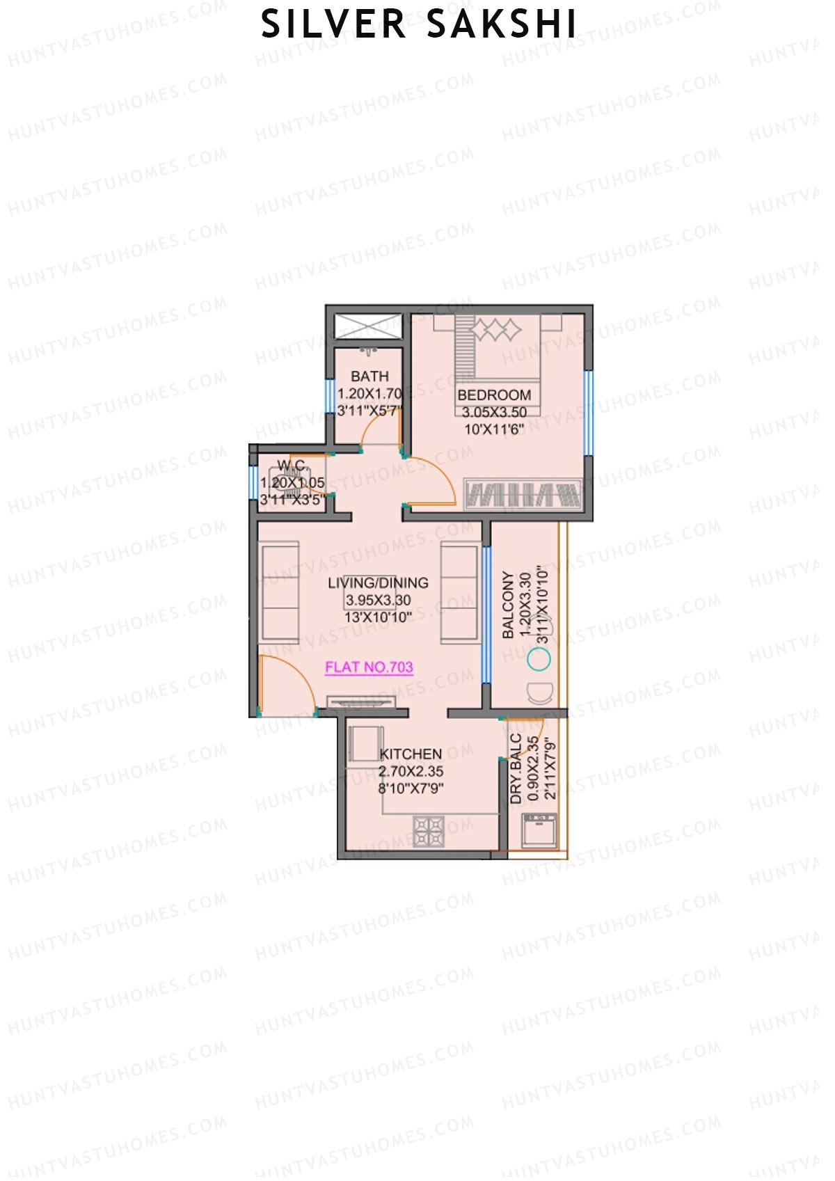Silver Sakshi Block A Unit 3 Floor Plan