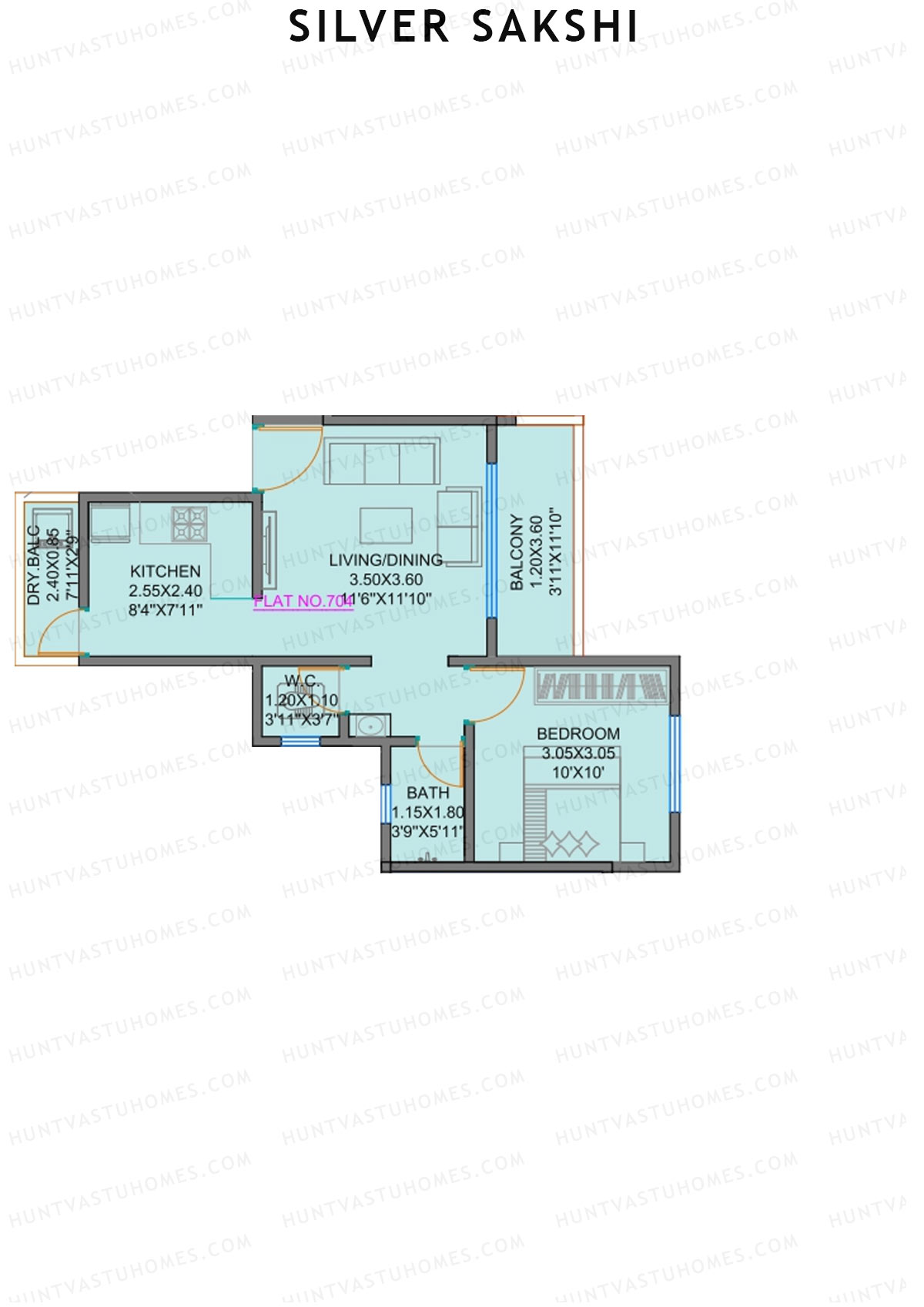 Silver Sakshi Block A Unit 4 Floor Plan