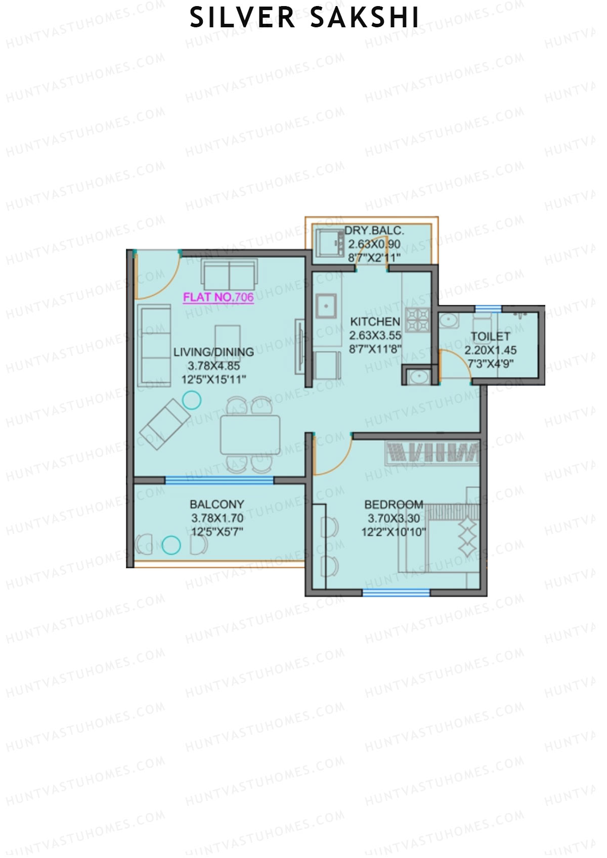 Silver Sakshi Block A Unit 6 Floor Plan