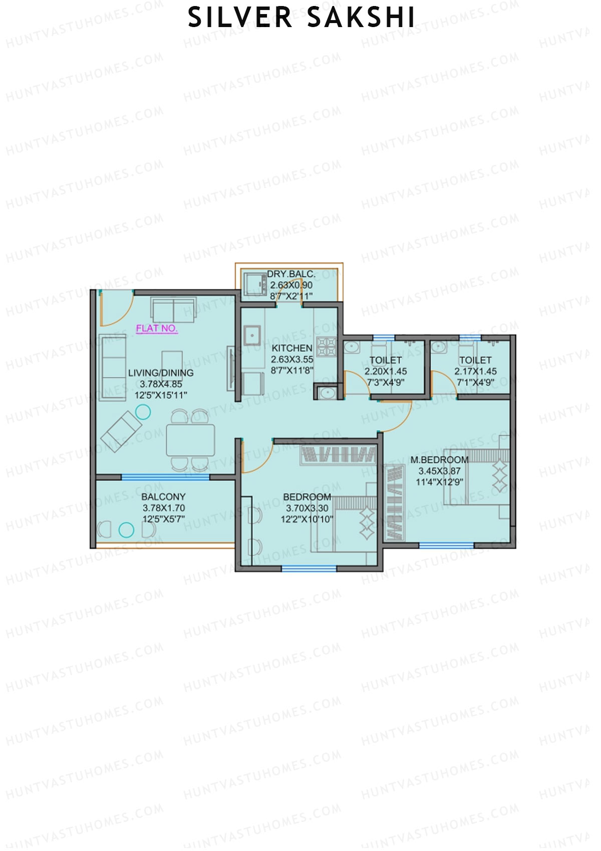 Silver Sakshi Block A Unit 6 Floor Plan
