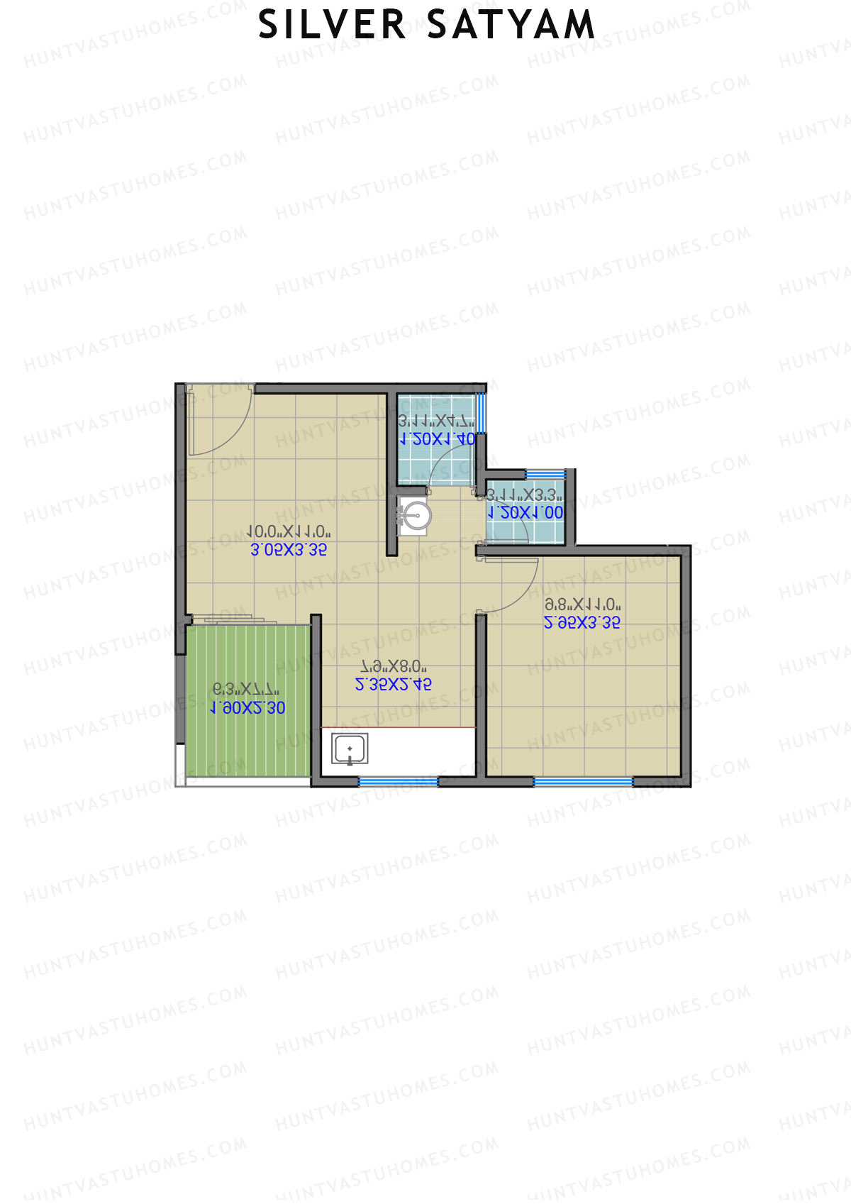 Silver Satyam Tower A Unit 3 Floor Plan