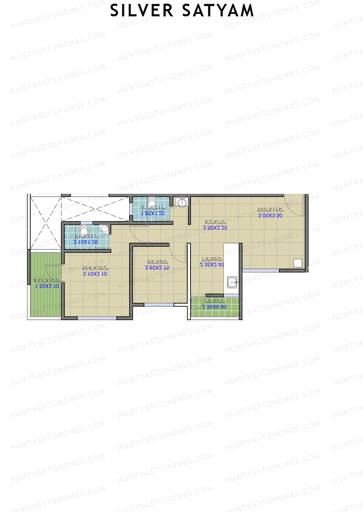 Silver Satyam Tower A Unit 4 Floor Plan