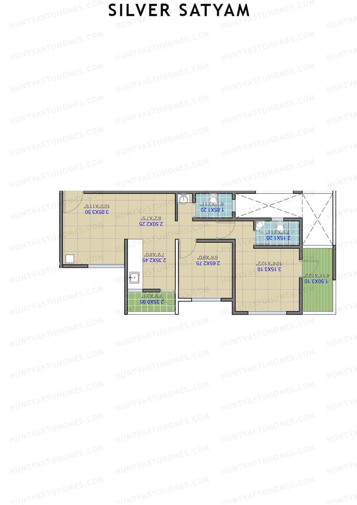 Silver Satyam Tower A Unit 5 Floor Plan