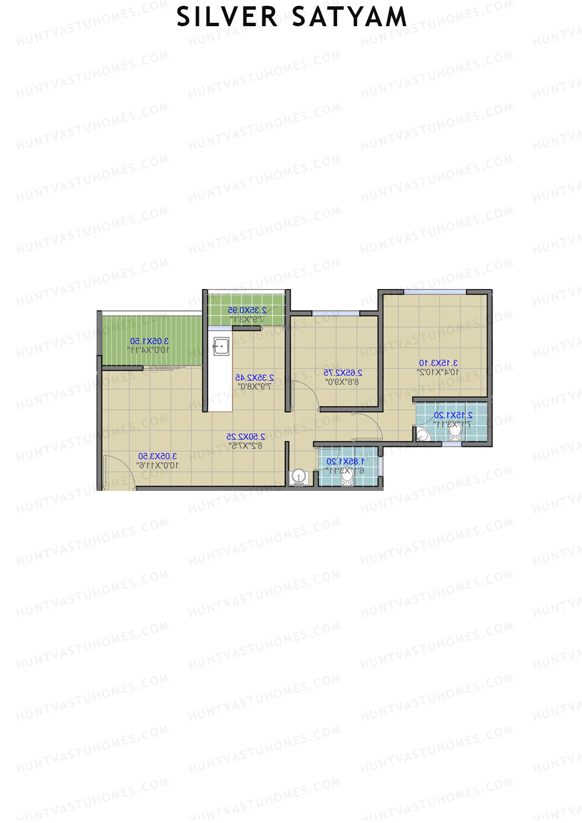 Silver Satyam Tower A Unit 8 Floor Plan