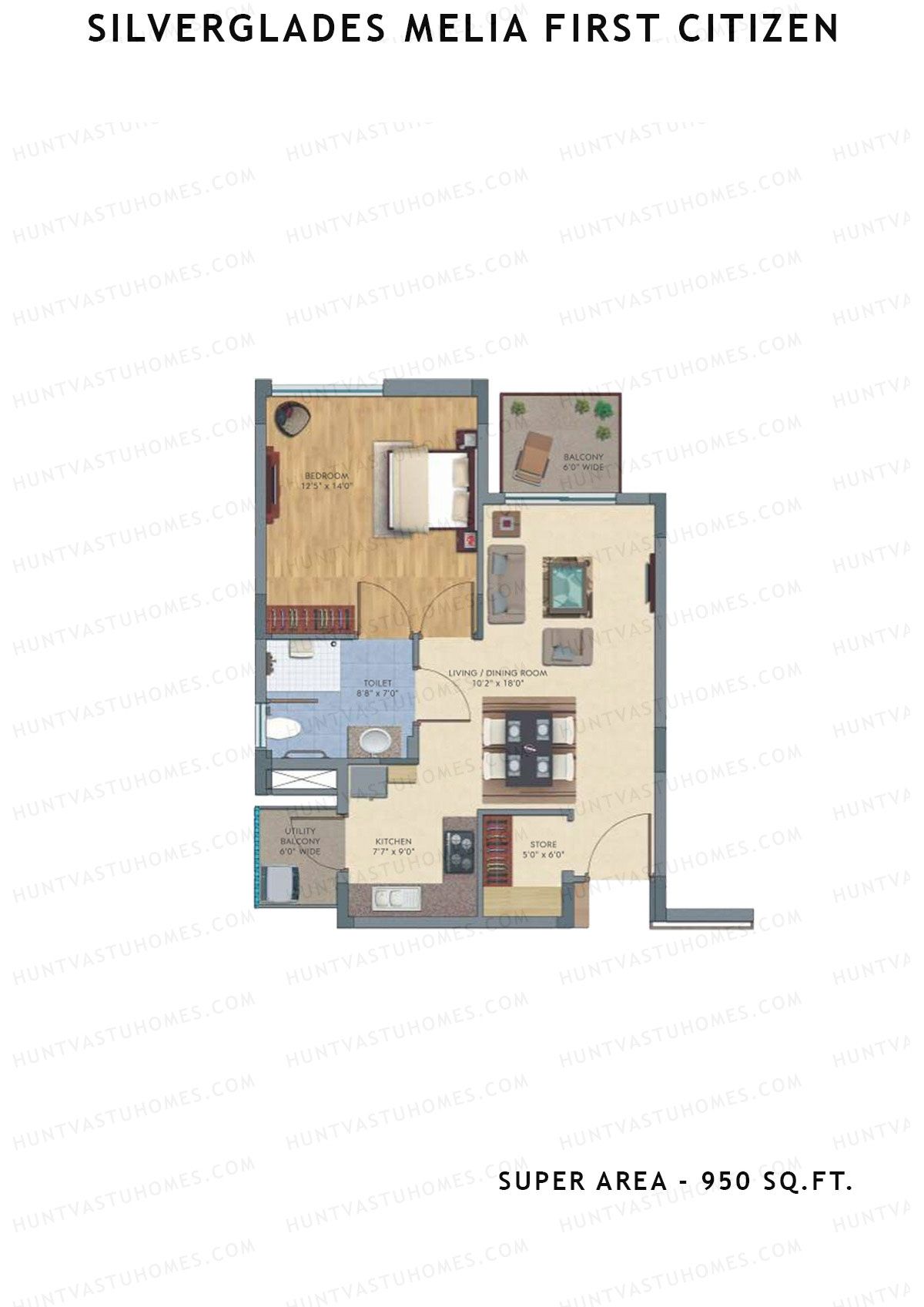 Silverglades Melia First Citizen Tower S1 Unit 1 Floor Plan