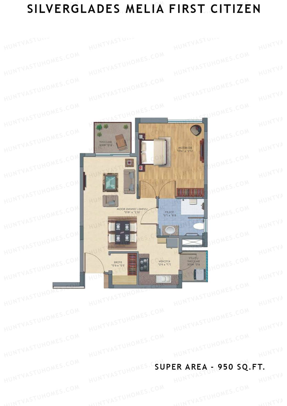 Silverglades Melia First Citizen Tower S1 Unit 3 Floor Plan