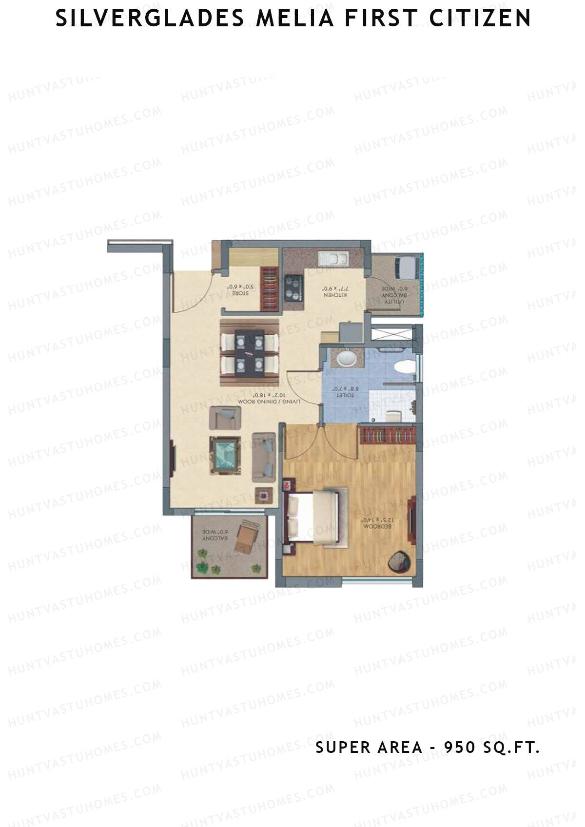 Silverglades Melia First Citizen Tower S1 Unit 4 Floor Plan