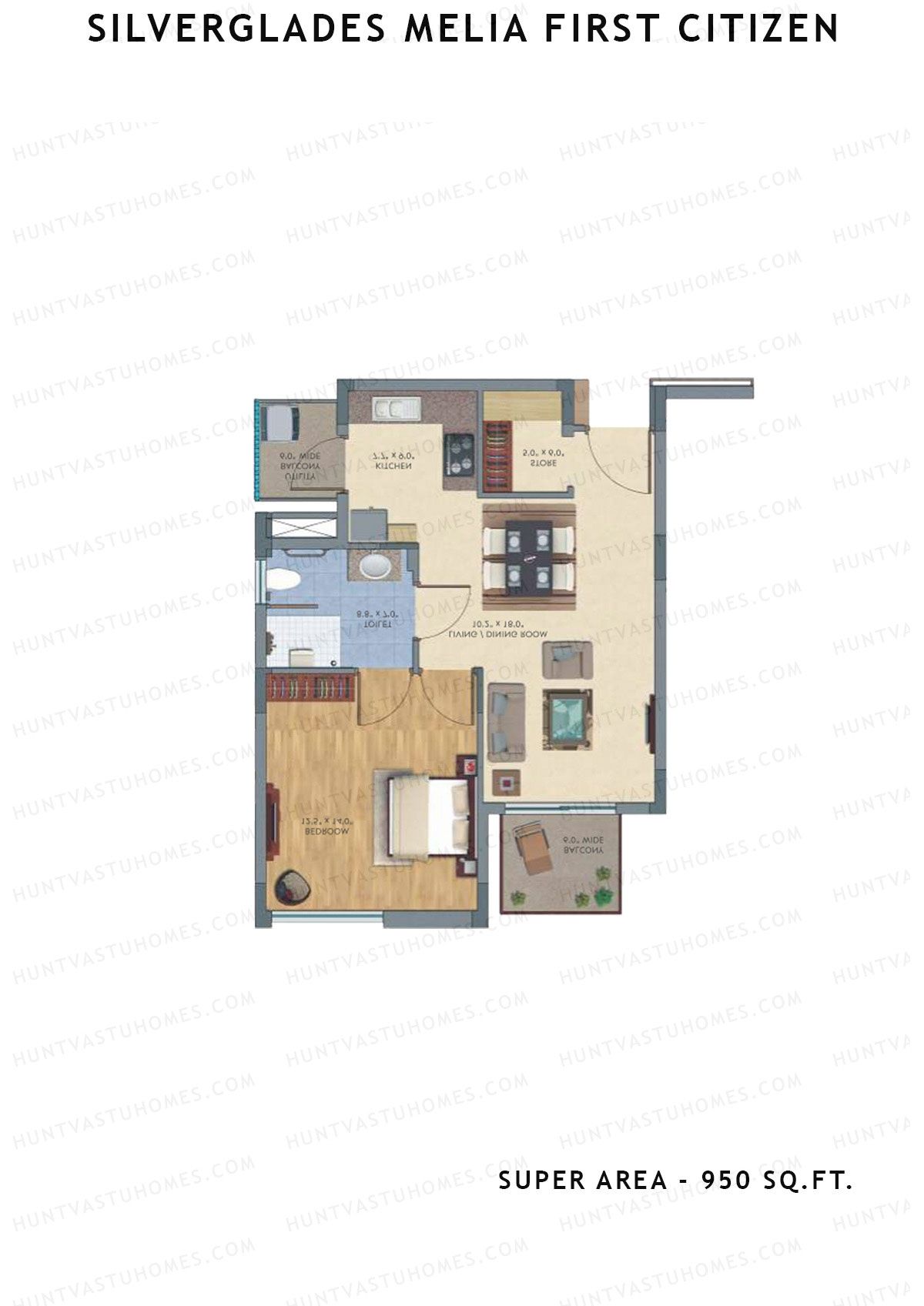 Silverglades Melia First Citizen Tower S1 Unit 6 Floor Plan