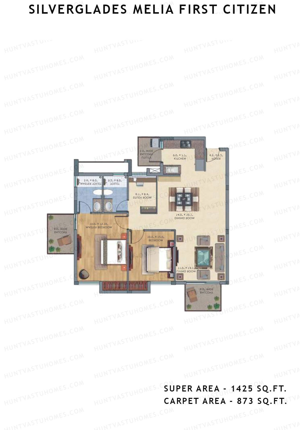 Silverglades Melia First Citizen Tower B Unit 6 Floor Plan