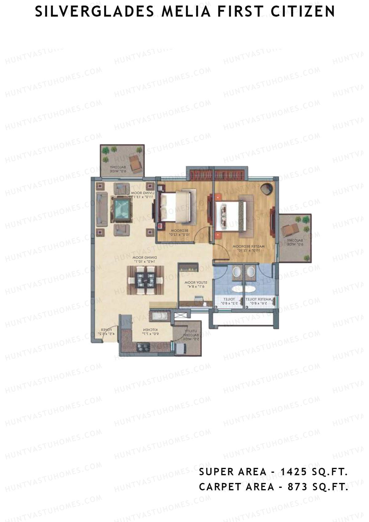 Silverglades Melia First Citizen Tower D Unit 3 Floor Plan
