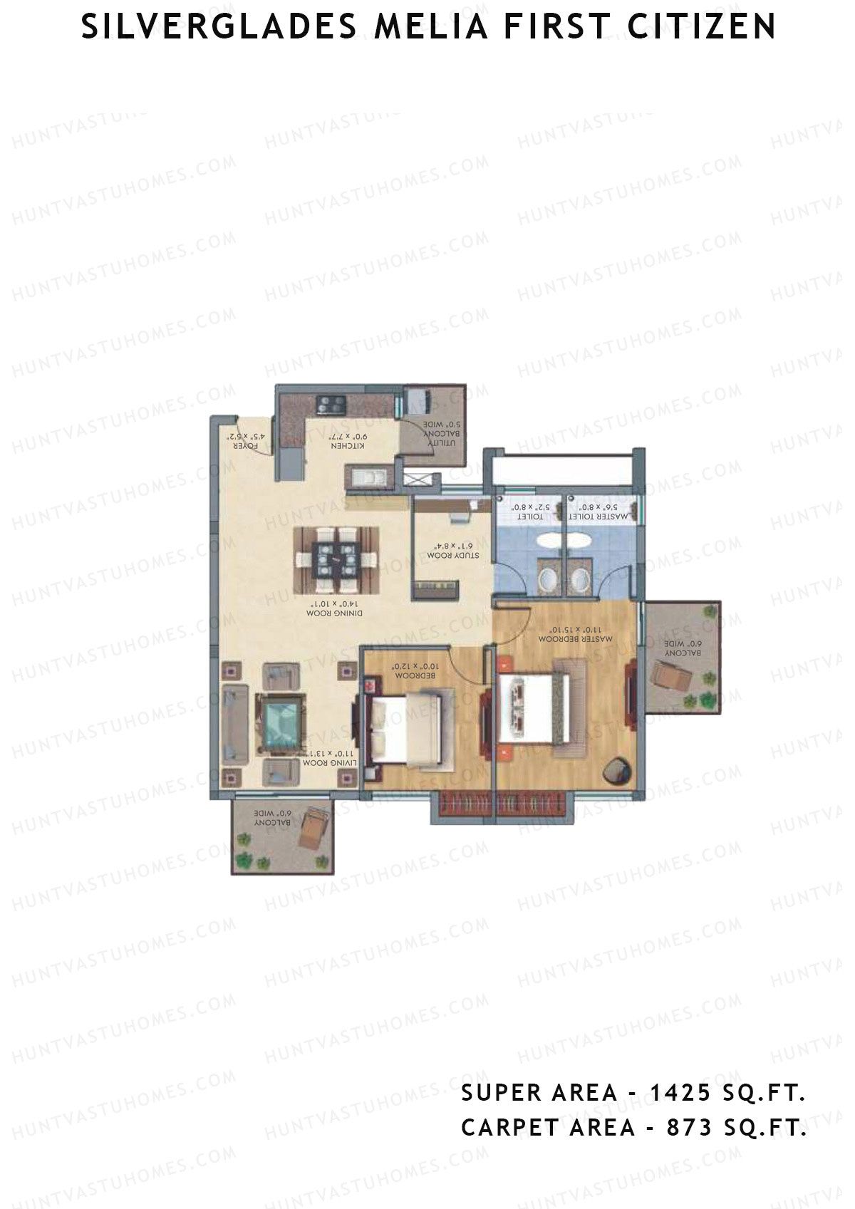 Silverglades Melia First Citizen Tower D Unit 4 Floor Plan