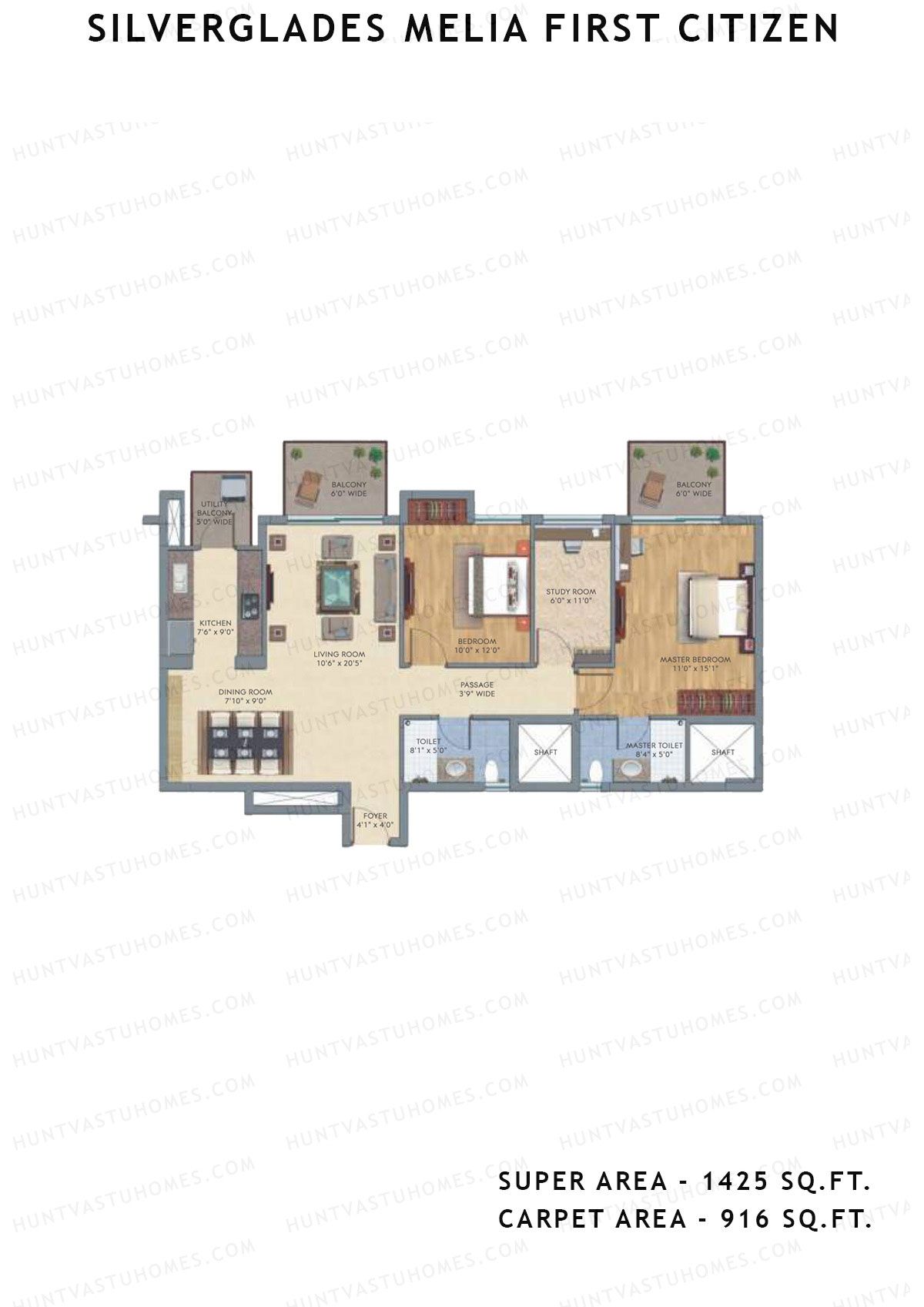 Silverglades Melia First Citizen Tower F Unit 2 Floor Plan