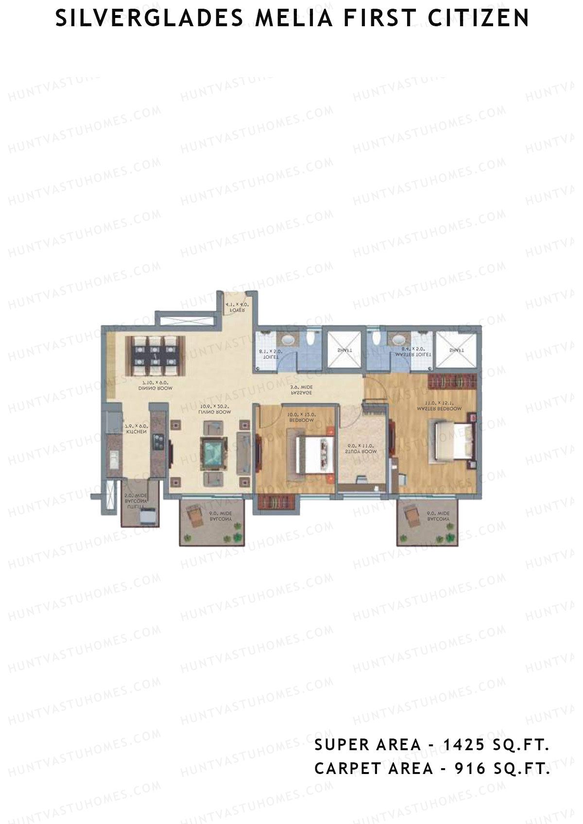 Silverglades Melia First Citizen Tower F Unit 5 Floor Plan
