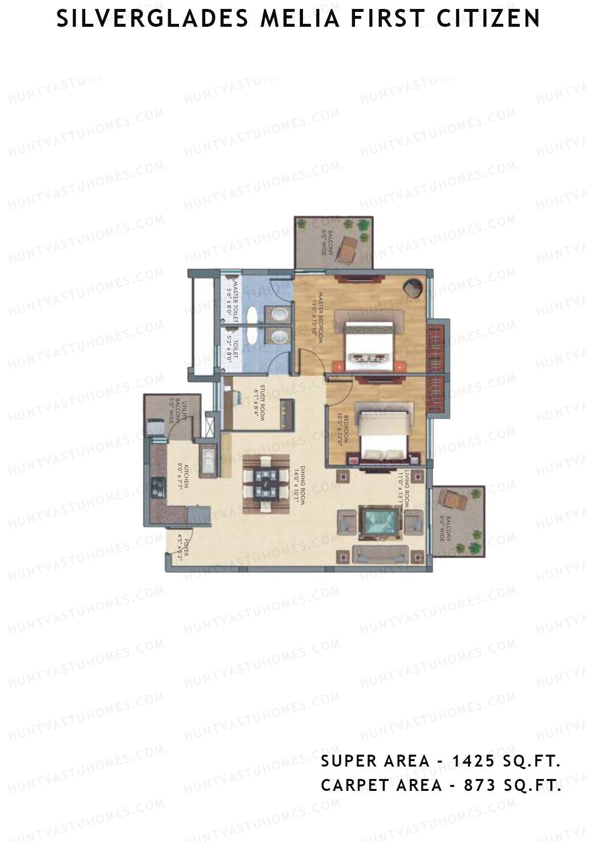 Silverglades Melia First Citizen Tower G Unit 1 Floor Plan