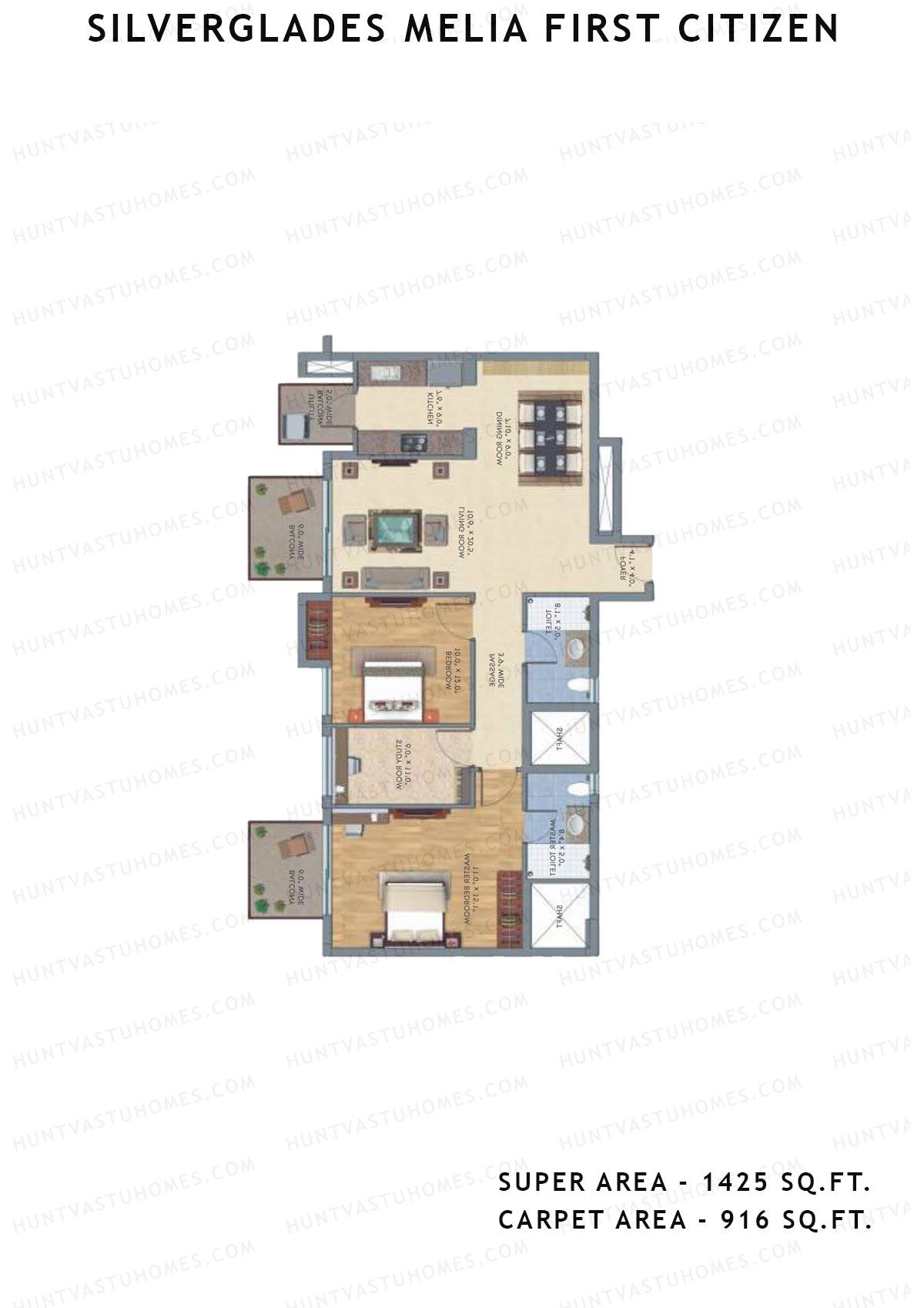 Silverglades Melia First Citizen Tower H Unit 5 Floor Plan