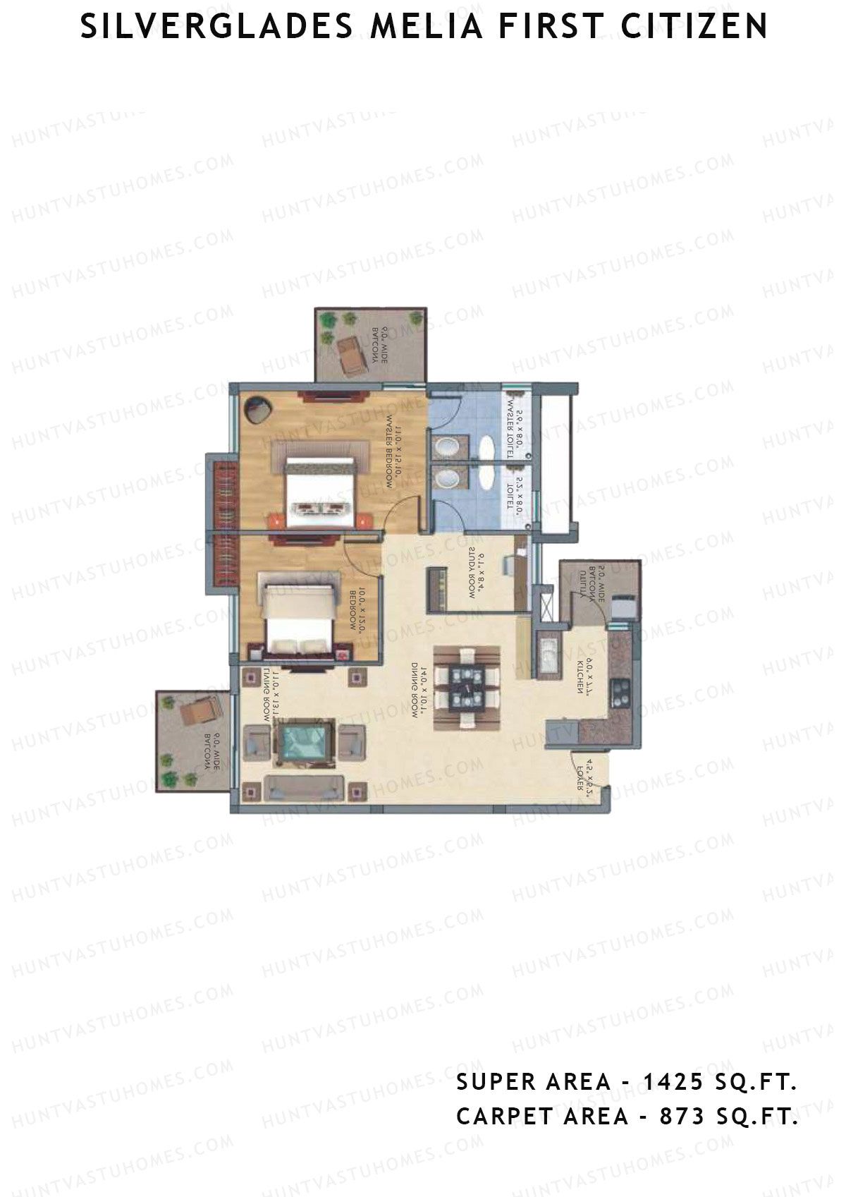 Silverglades Melia First Citizen Tower H Unit 6 Floor Plan