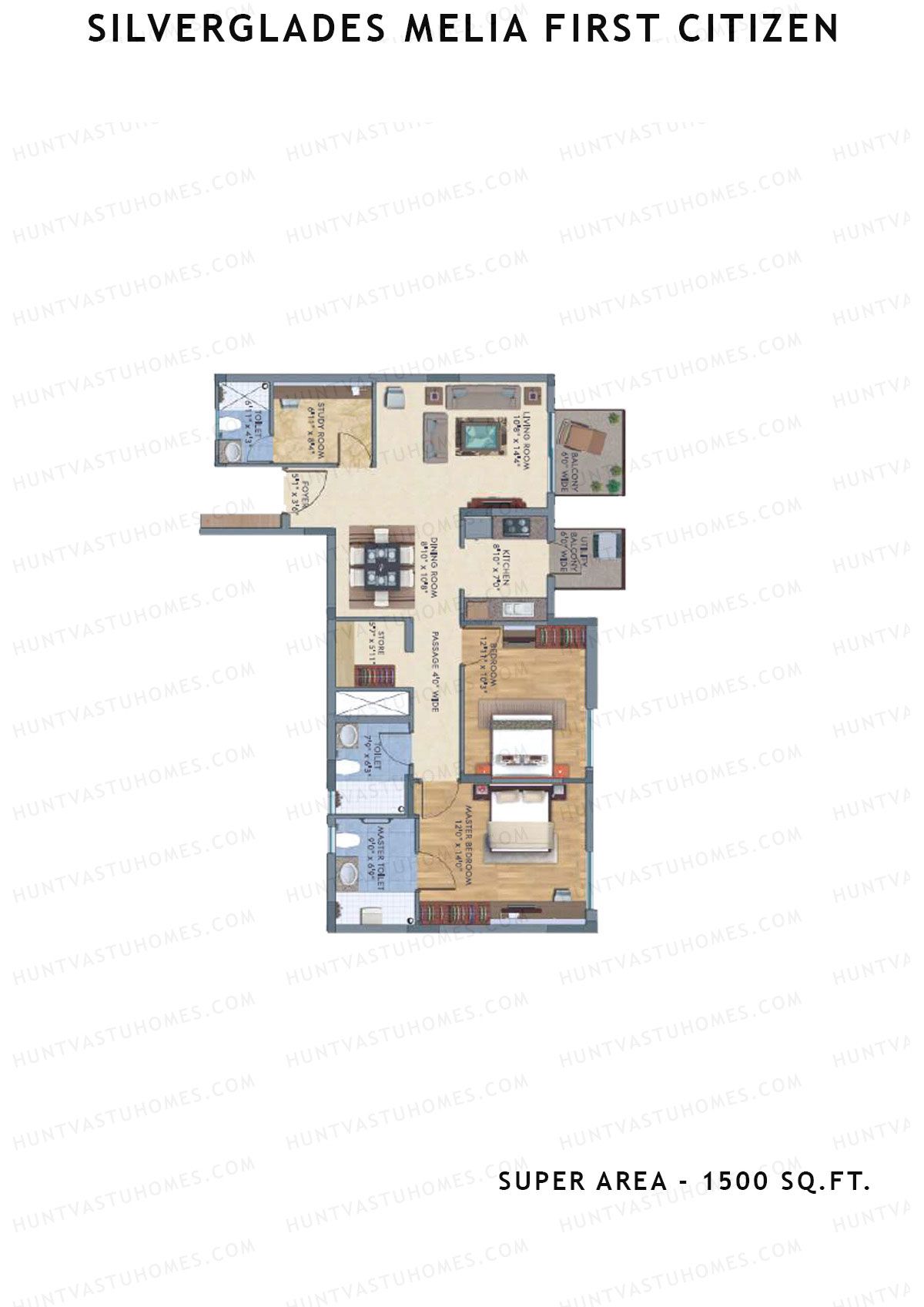 Silverglades Melia First Citizen Tower S2 Unit 2 Floor Plan
