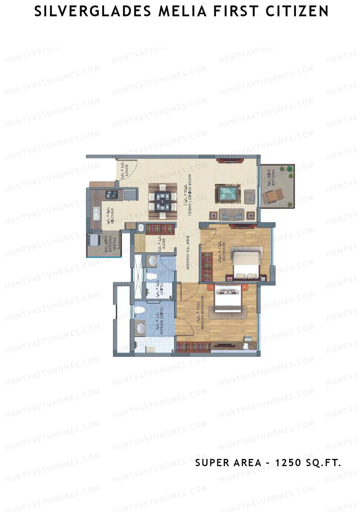 Silverglades Melia First Citizen Tower S2 Unit 3 Floor Plan