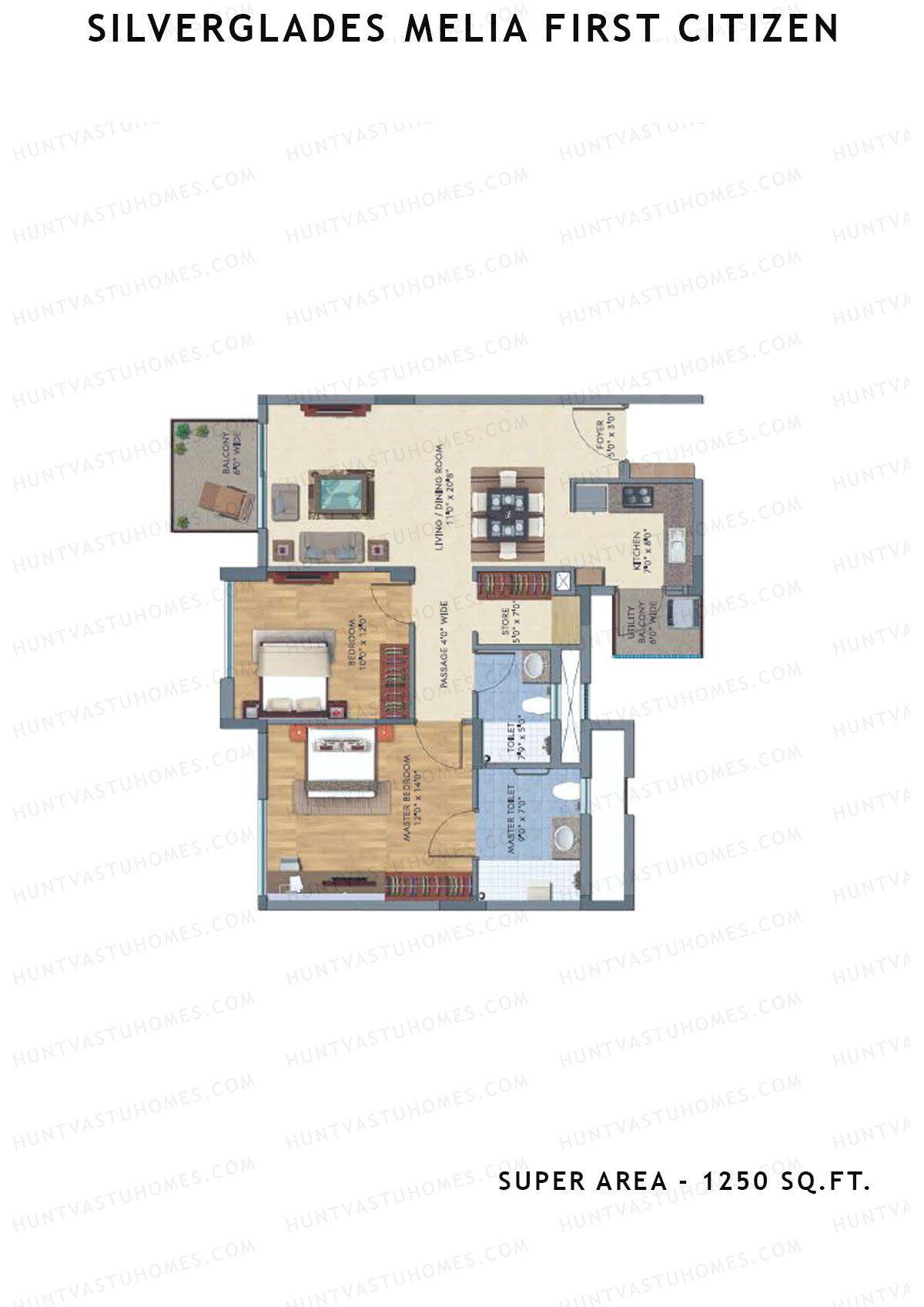 Silverglades Melia First Citizen Tower S2 Unit 4 Floor Plan