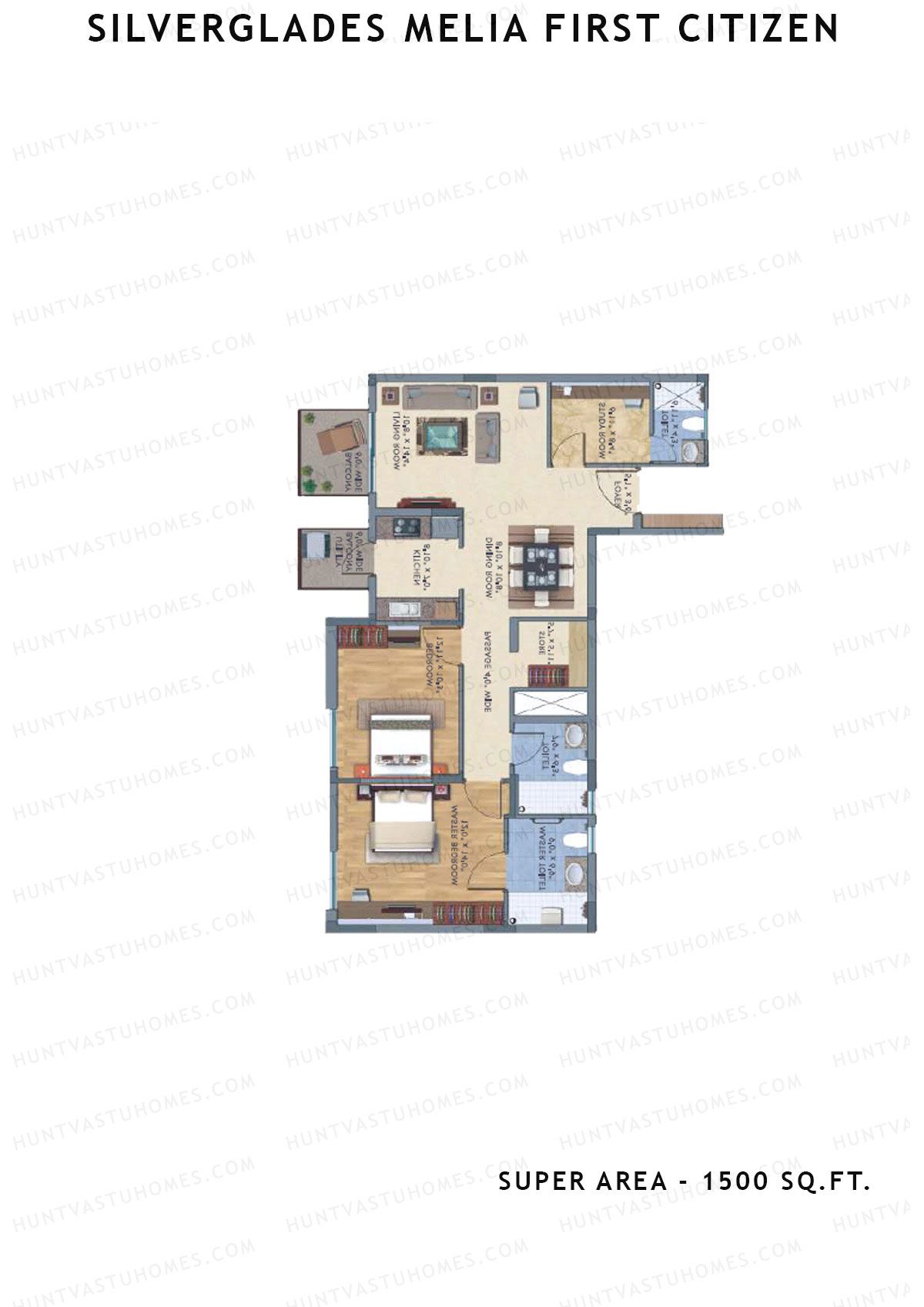 Silverglades Melia First Citizen Tower S2 Unit 5 Floor Plan