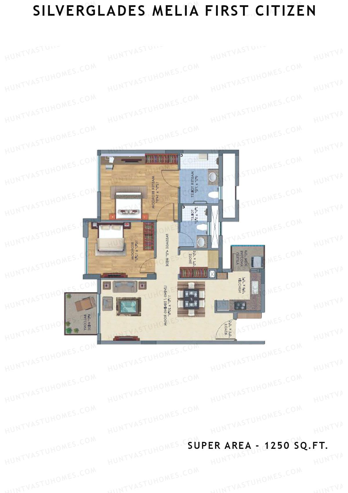 Silverglades Melia First Citizen Tower S2 Unit 6 Floor Plan
