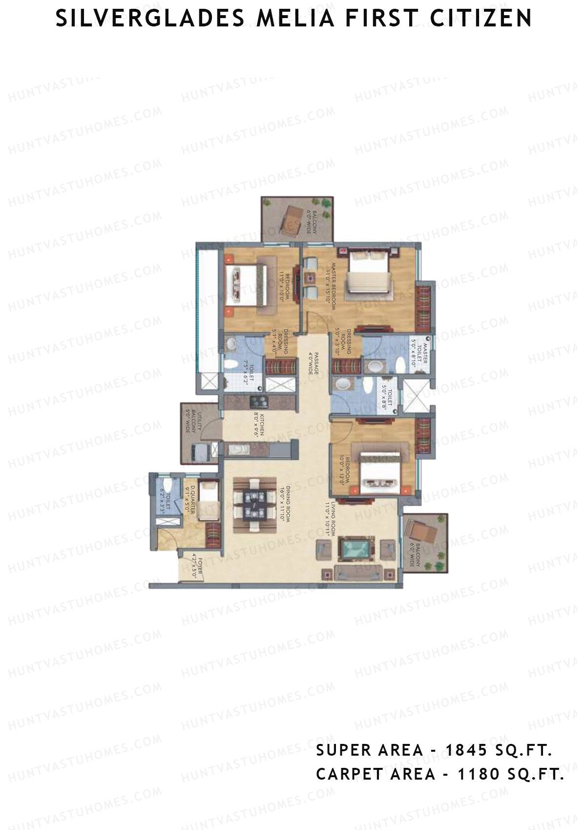 Silverglades Melia First Citizen Tower E Unit 1 Floor Plan