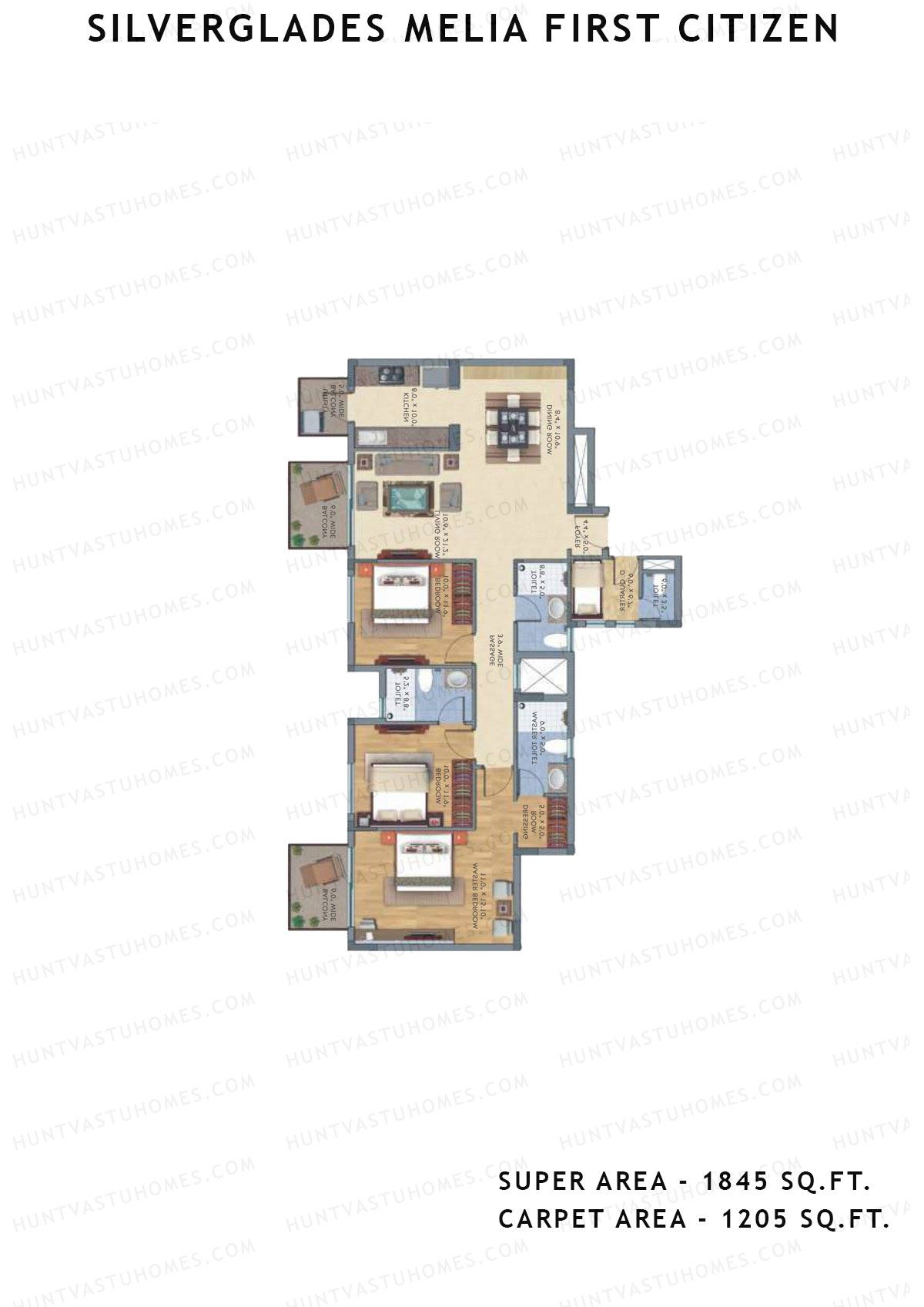 Silverglades Melia First Citizen Tower E Unit 5 Floor Plan