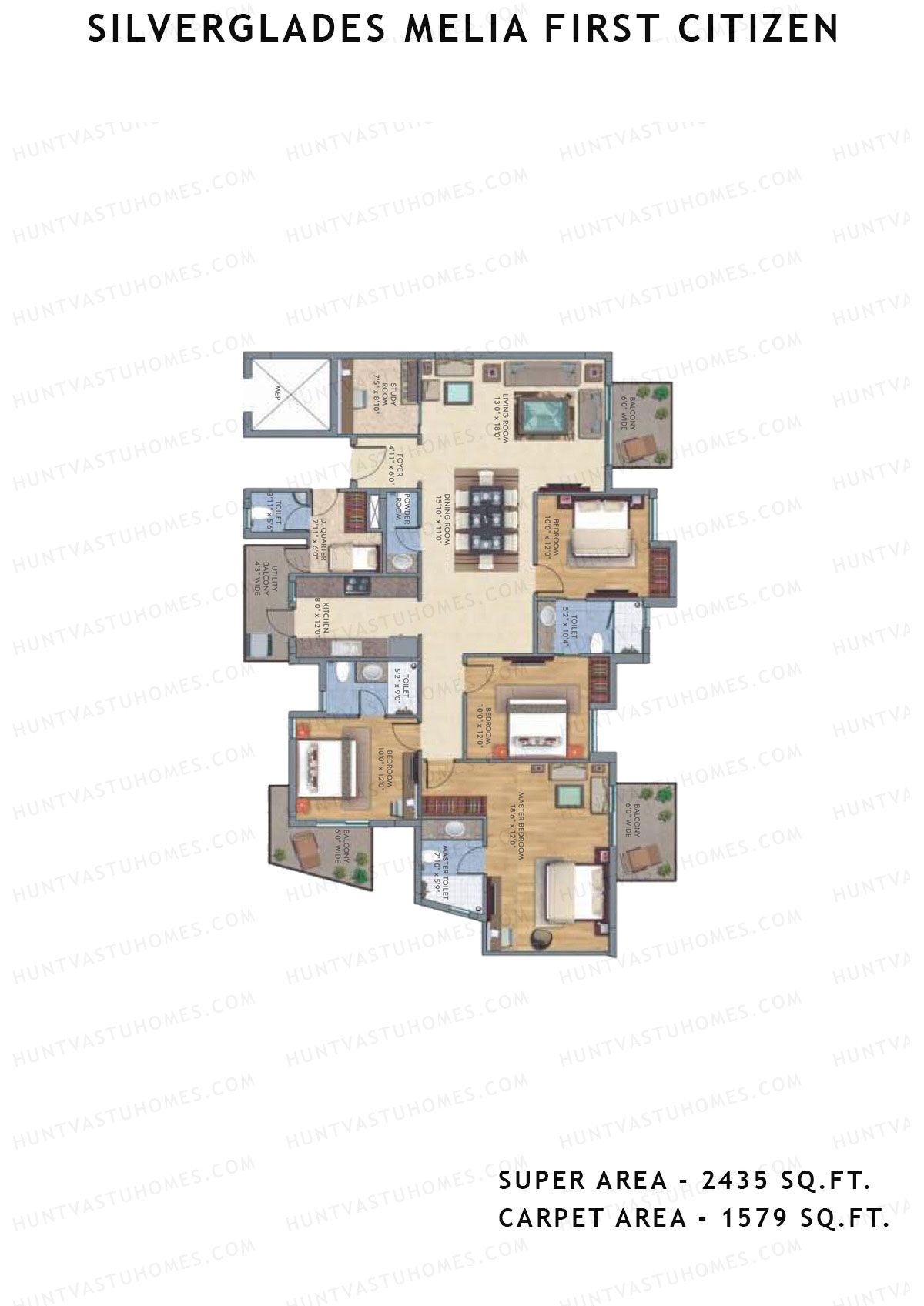 Silverglades Melia First Citizen Tower I Unit 1 Floor Plan