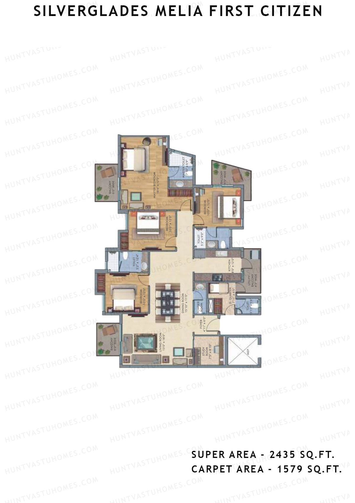 Silverglades Melia First Citizen Tower I Unit 3 Floor Plan