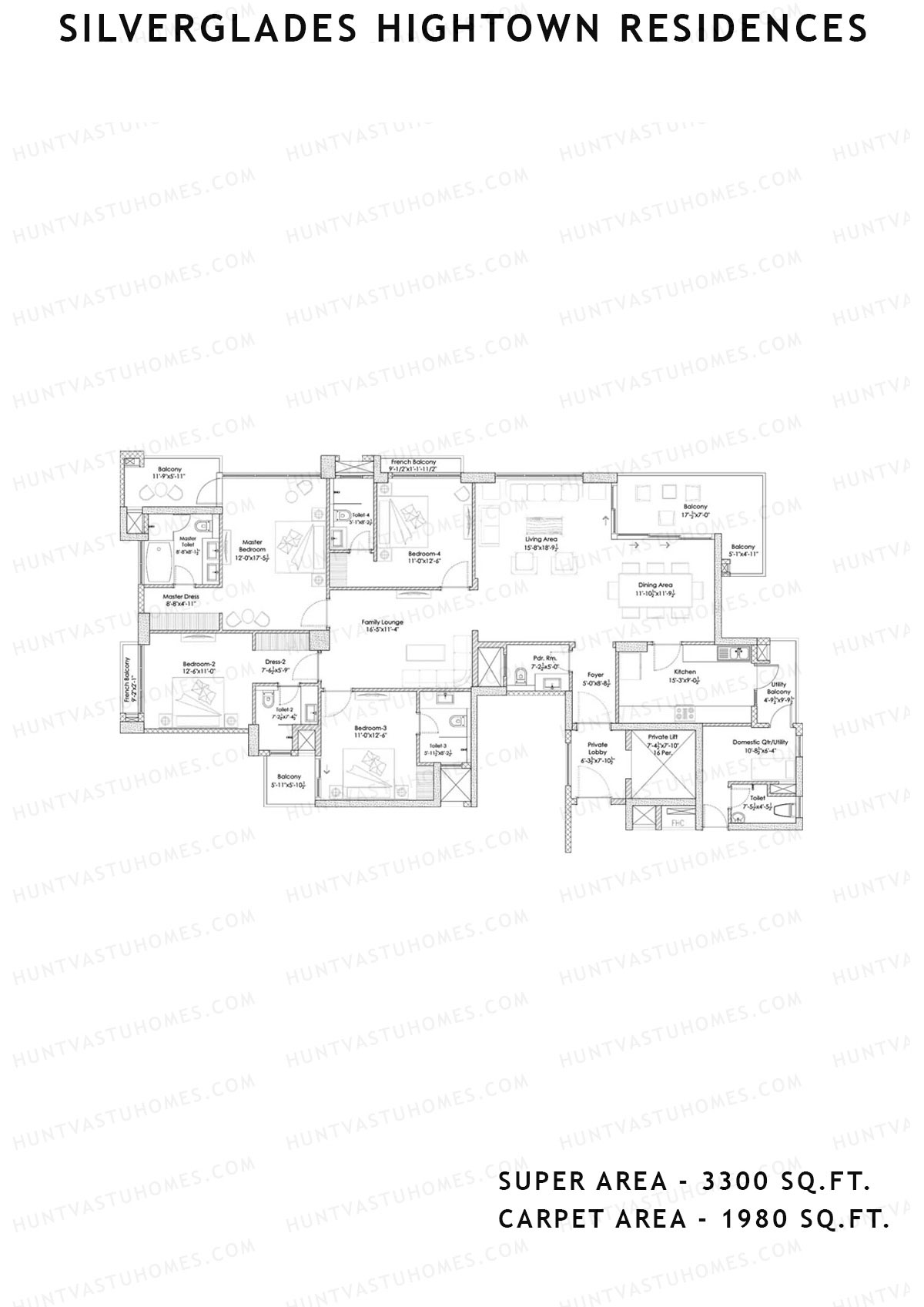 Silverglades Hightown Residences Tower A Unit 1 Floor Plan