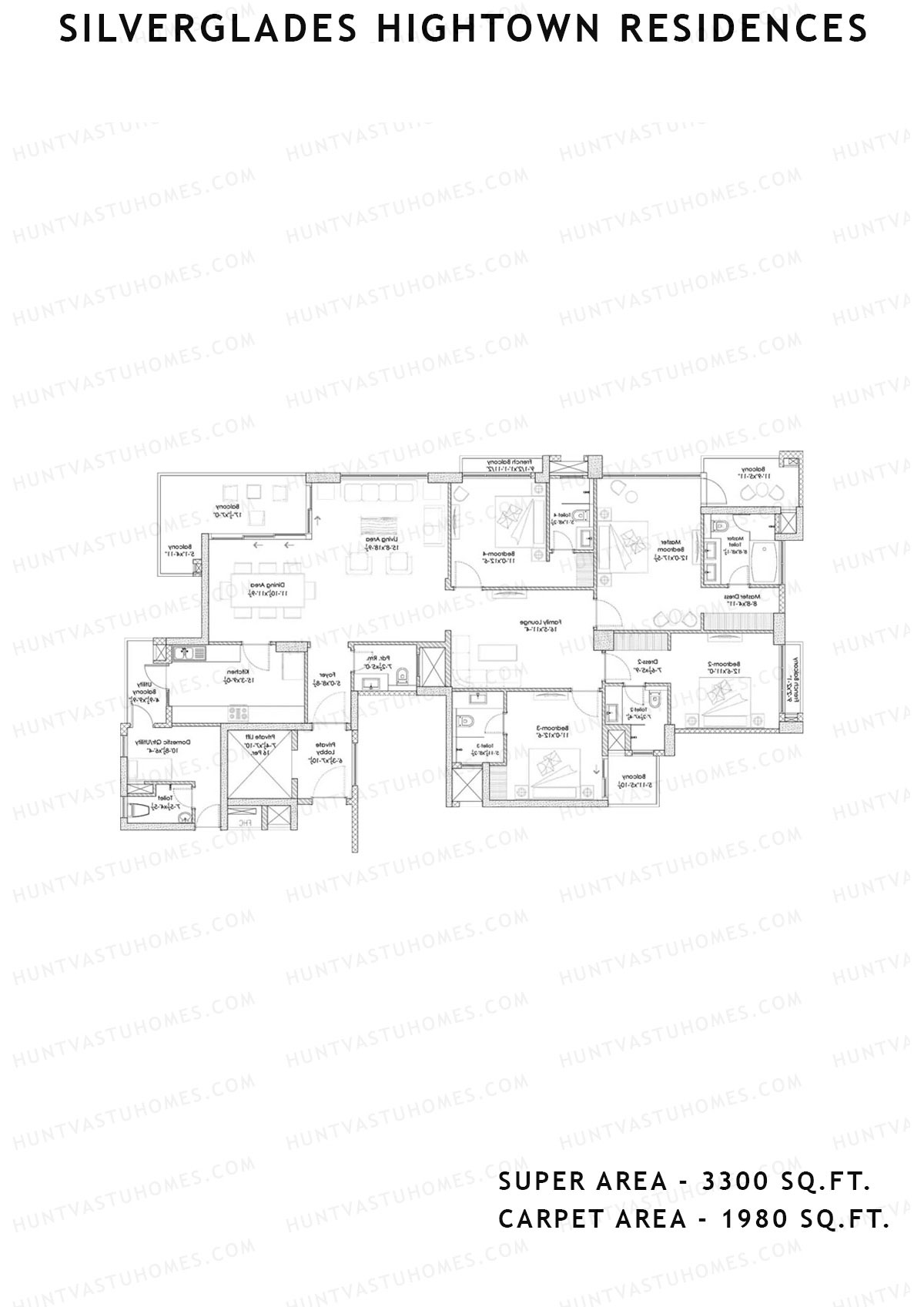 Silverglades Hightown Residences Tower A Unit 2 Floor Plan