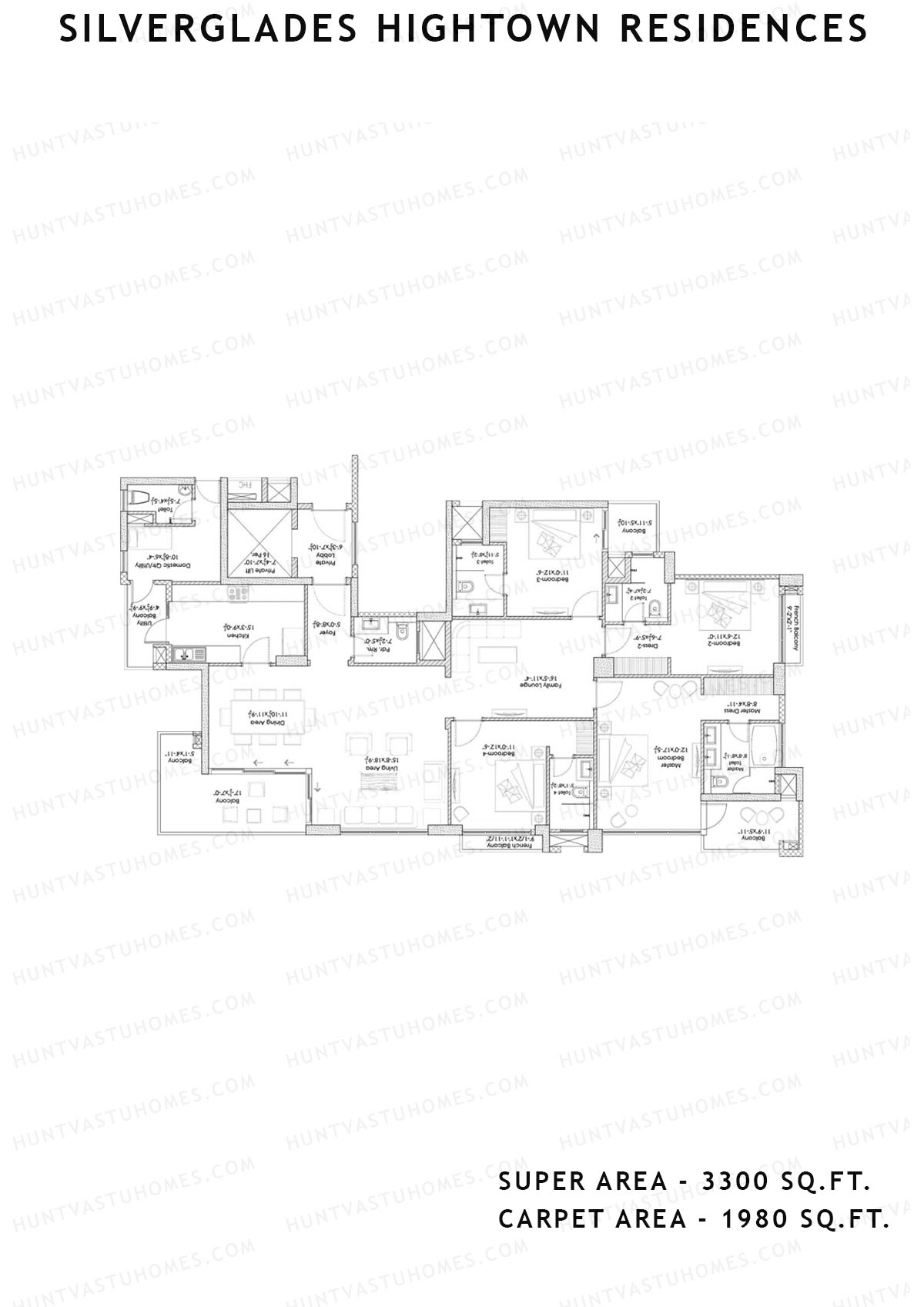 Silverglades Hightown Residences Tower A Unit 4 Floor Plan