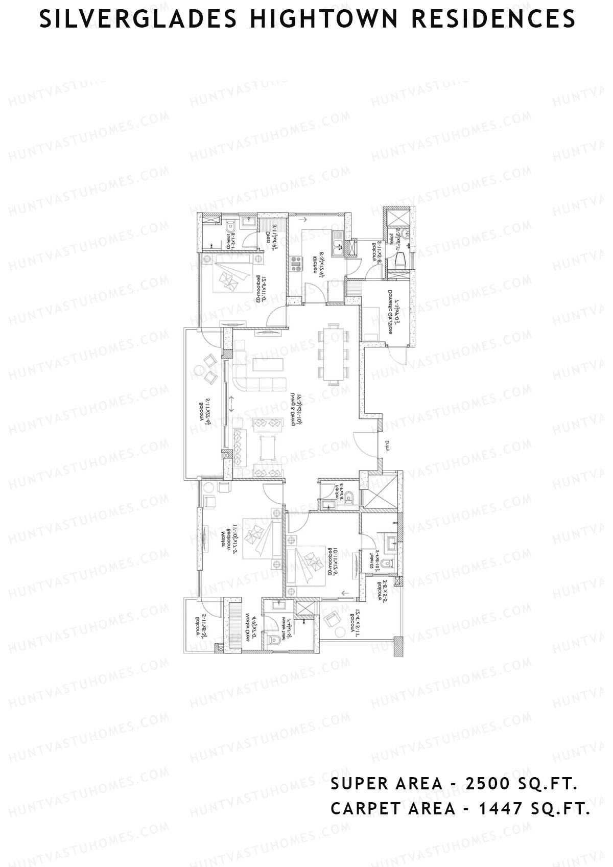 Silverglades Hightown Residences Tower B Unit 3 Floor Plan
