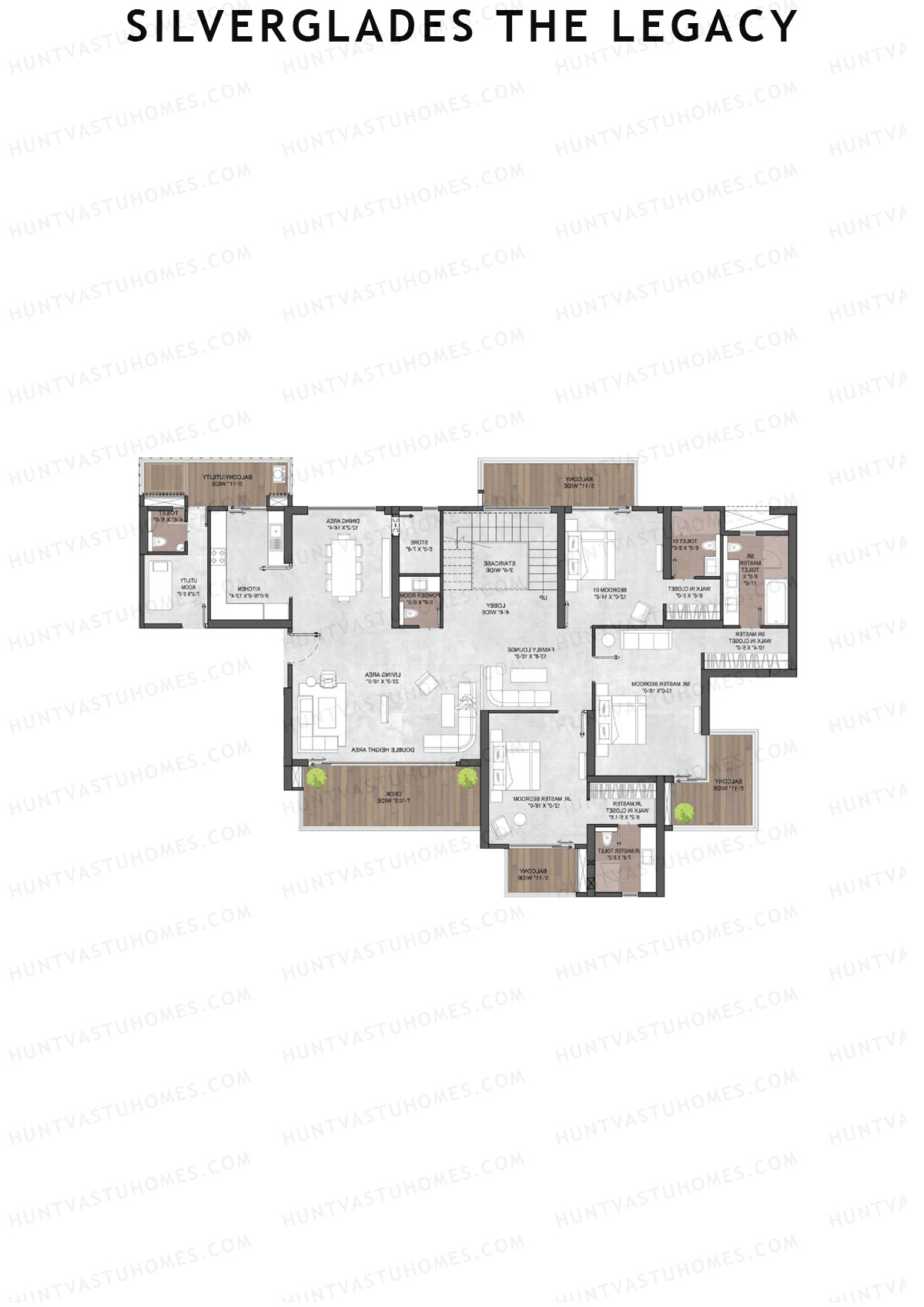Silverglades The Legacy Tower B1 Unit 1A TYPE PH LW(Penthouse) Floor Plan