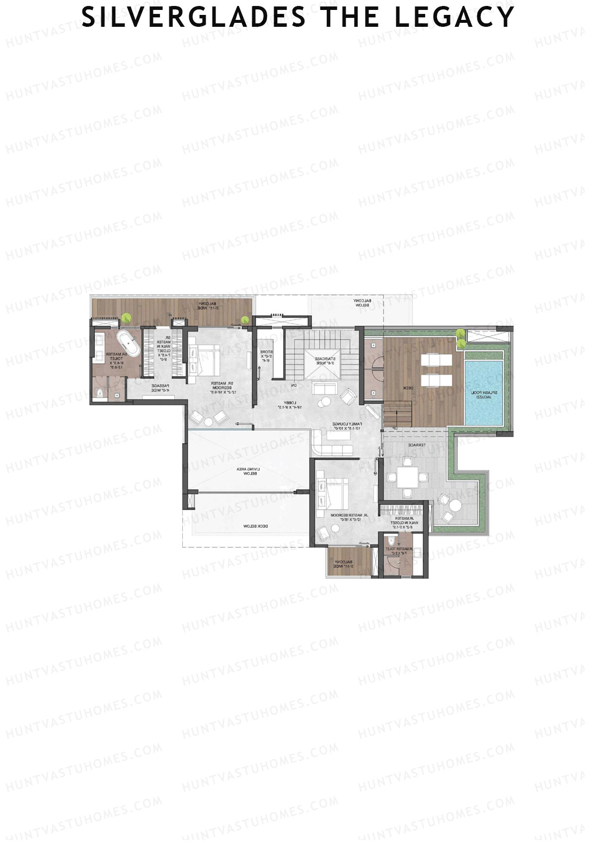 Silverglades The Legacy Tower B1 Unit 1A TYPE PH LW(Penthouse) Floor Plan