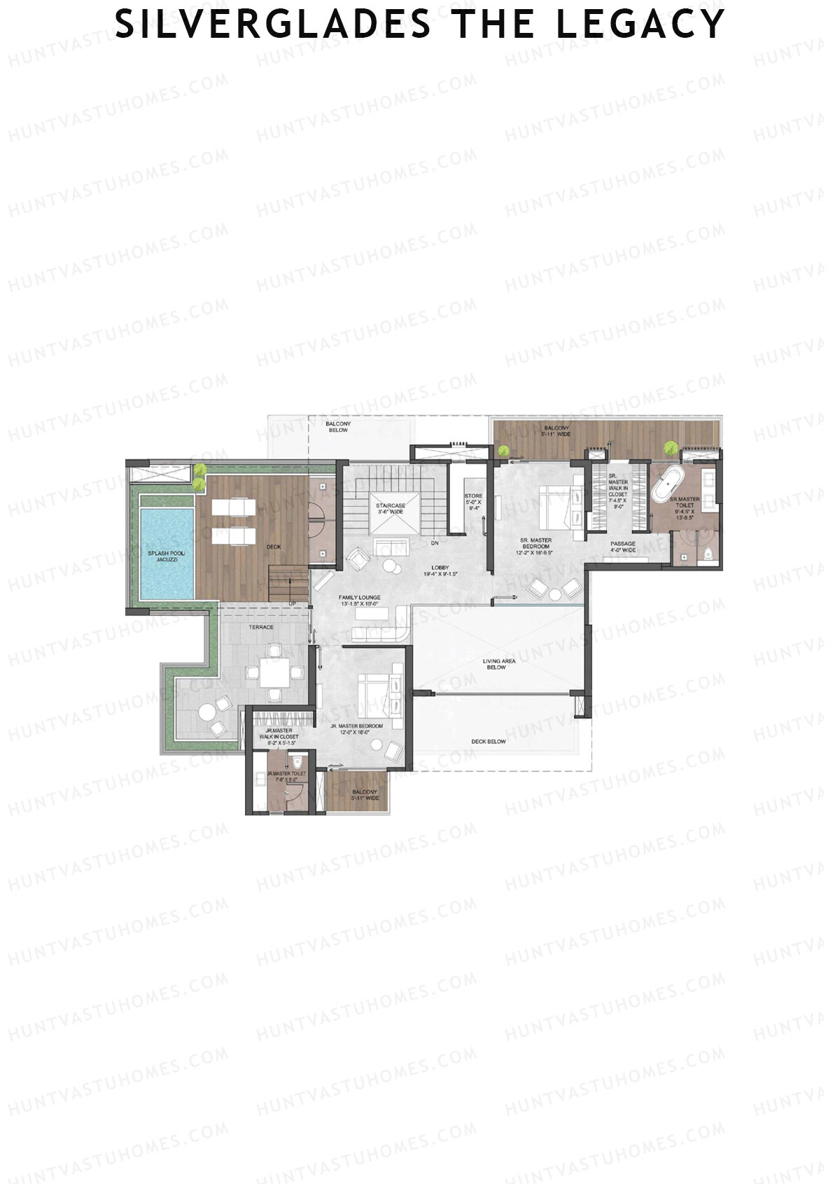 Silverglades The Legacy Tower B2 Unit 2A TYPE PH LW(Penthouse) Floor Plan