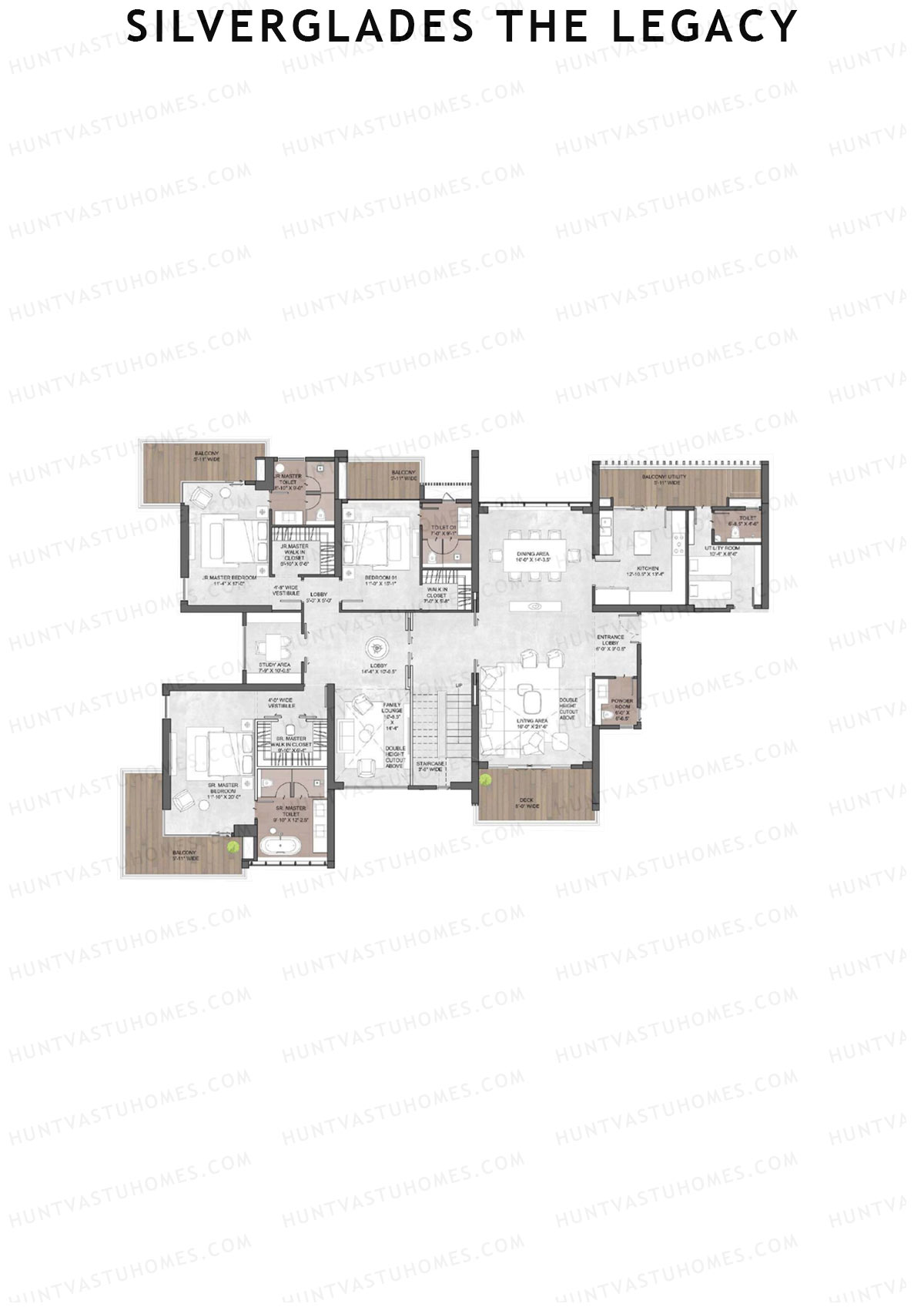 Silverglades The Legacy Tower C1 Unit 1A TYPE PH LW(Penthouse) Floor Plan