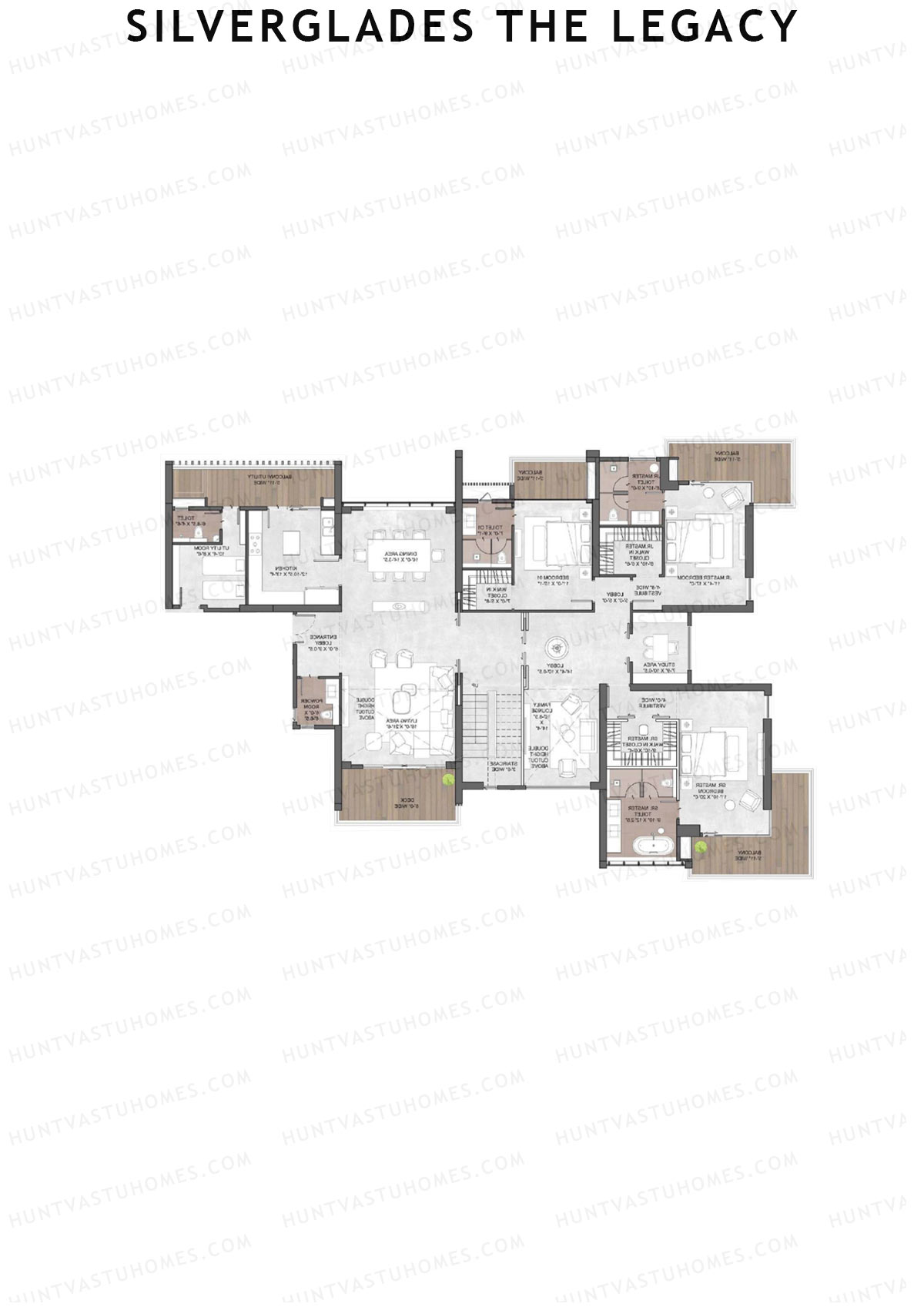 Silverglades The Legacy Tower C1 Unit 2A TYPE PH LW(Penthouse) Floor Plan