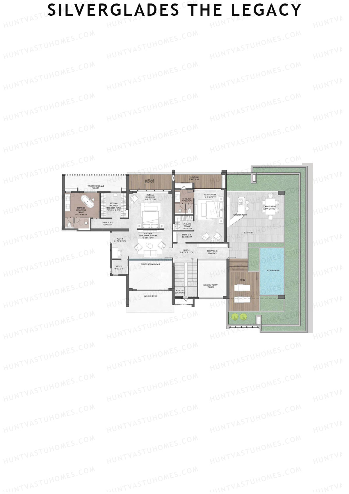 Silverglades The Legacy Tower C1 Unit 2A TYPE PH LW(Penthouse) Floor Plan