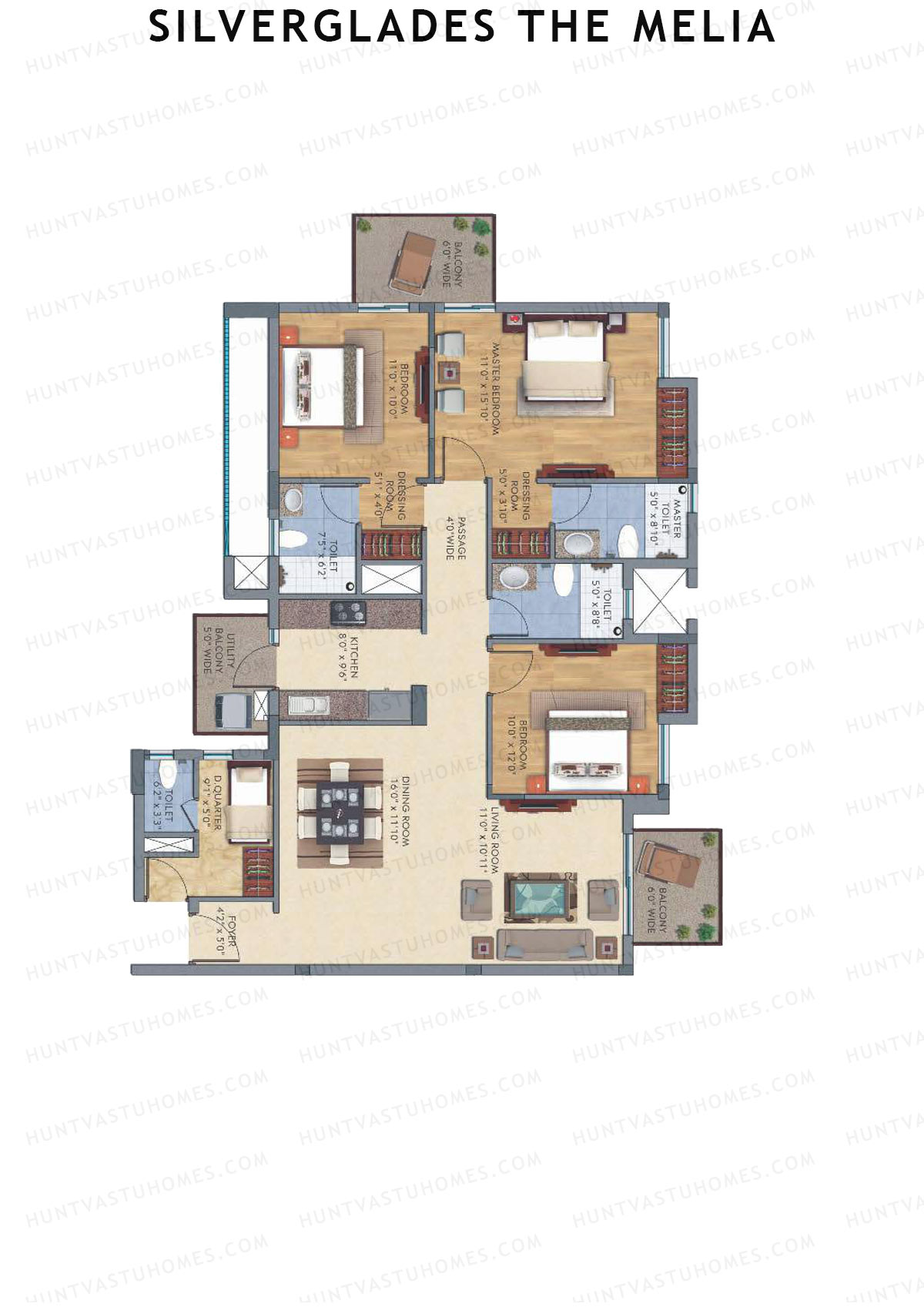 Silverglades The Melia Tower A Unit 1 Floor Plan