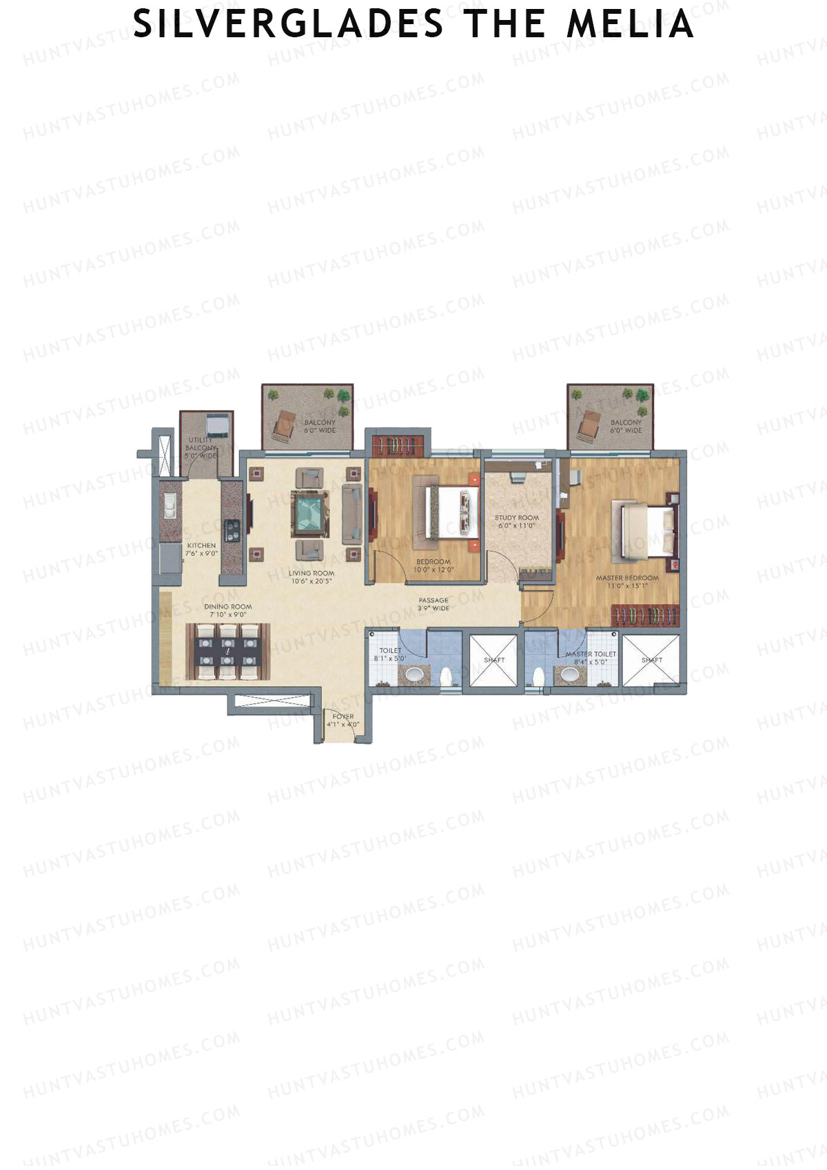 Silverglades The Melia Tower B Unit 2 Floor Plan