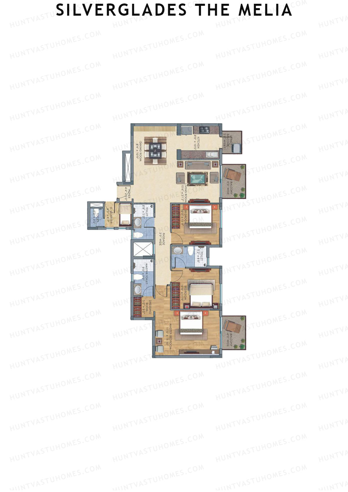 Silverglades The Melia Tower C Unit 2 Floor Plan