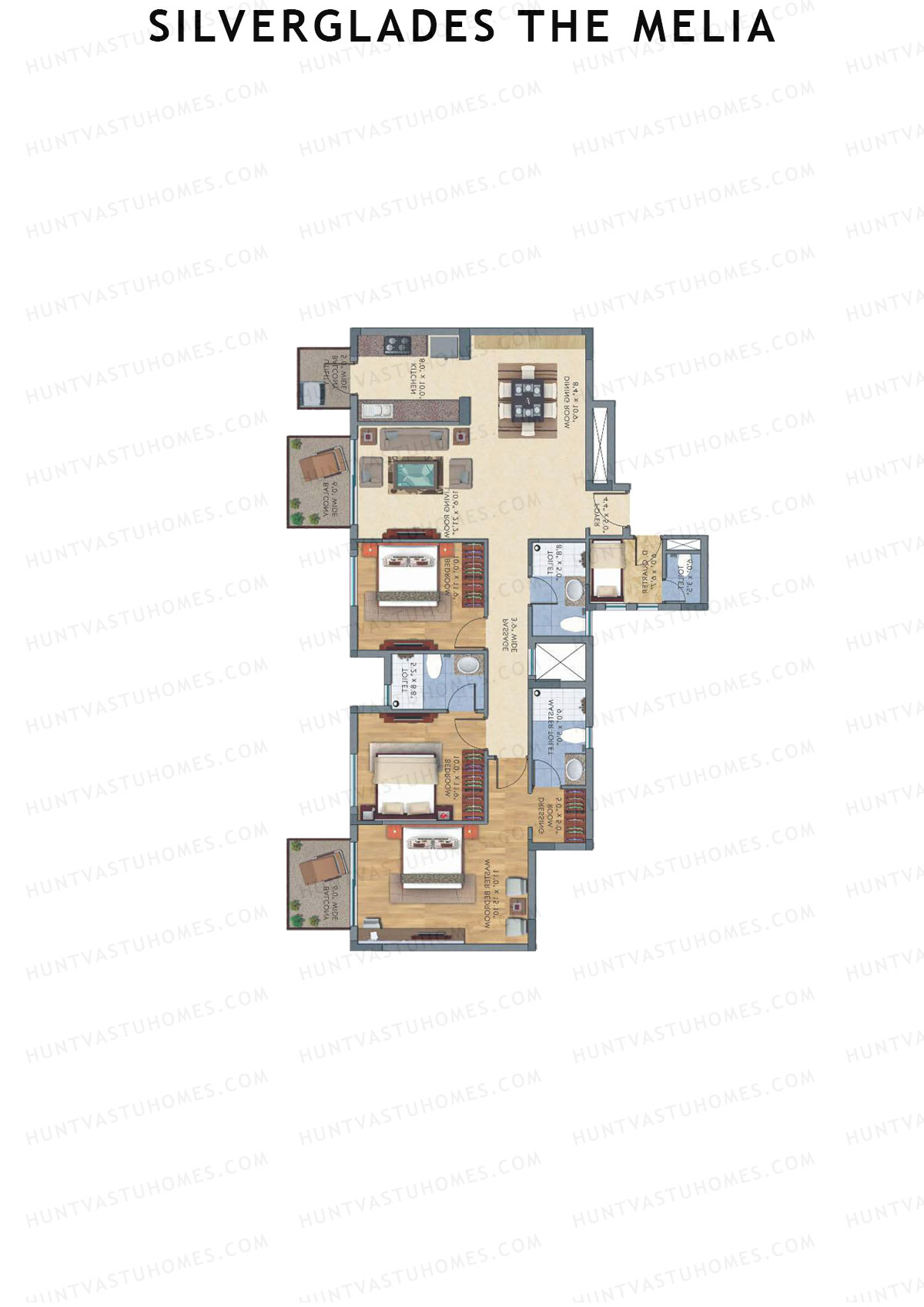 Silverglades The Melia Tower C Unit 5 Floor Plan