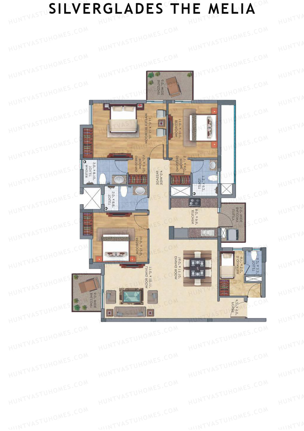 Silverglades The Melia Tower C Unit 6 Floor Plan